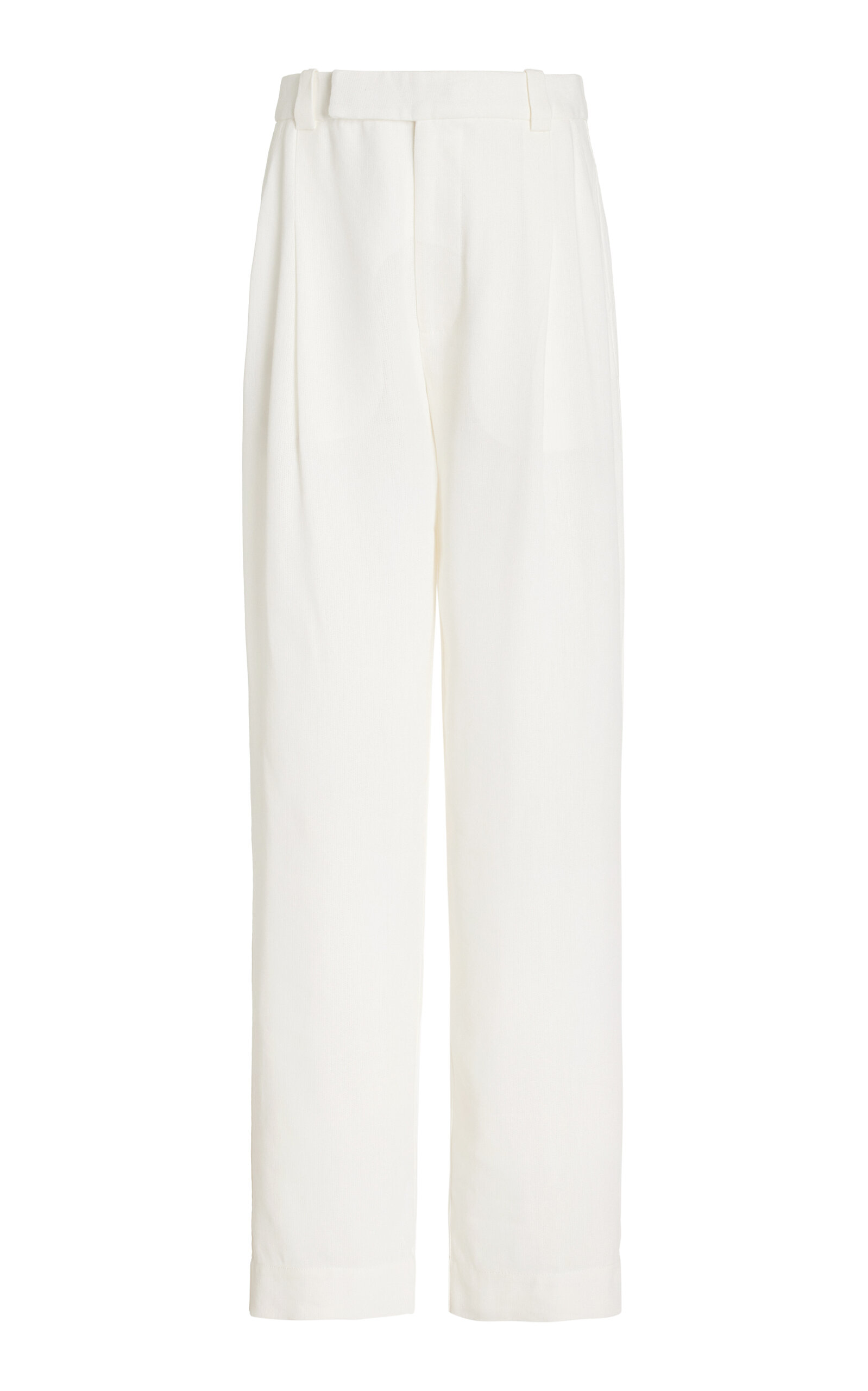 SIR. Clemence Pleated Linen-Blend Straight-Leg Pants