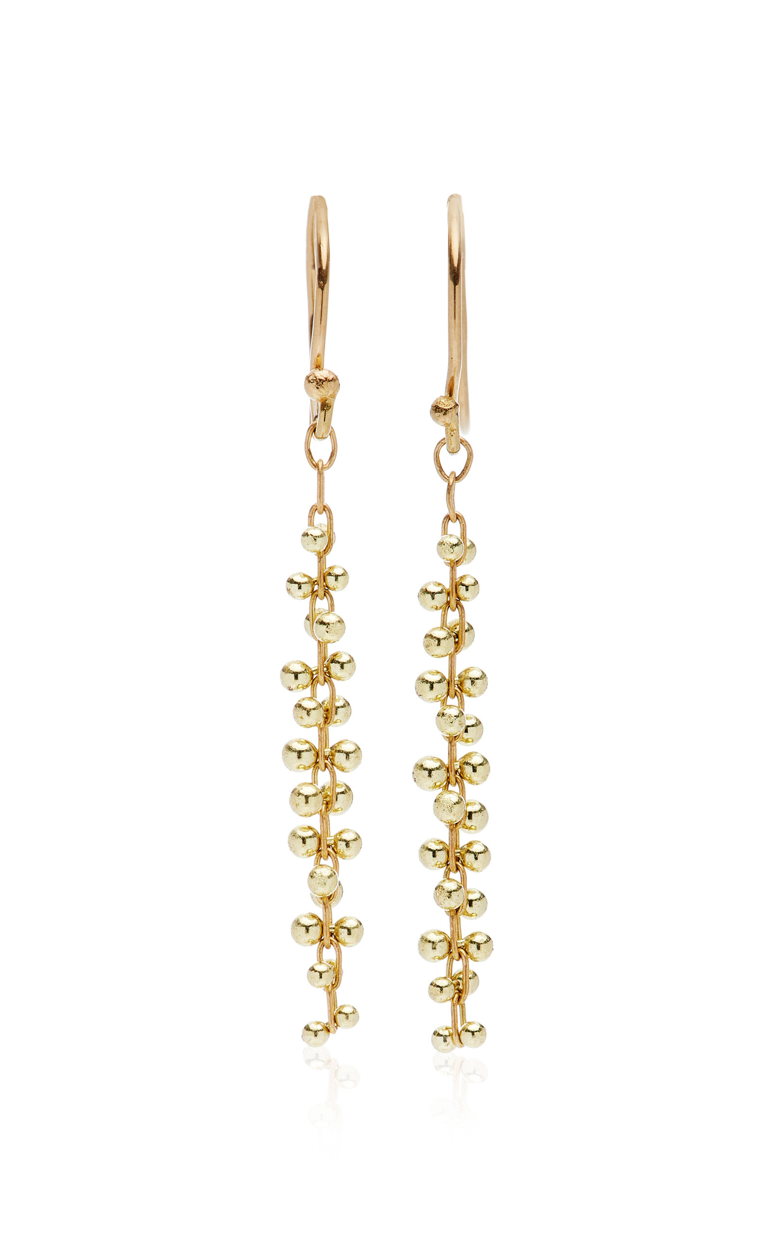 Short Cluster 18K Yellow Gold Earrings