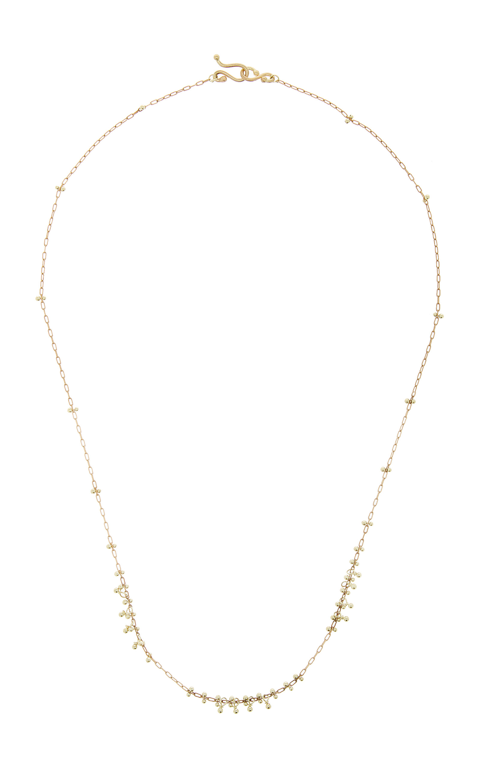 Cluster 18K Yellow Gold Choker Necklace