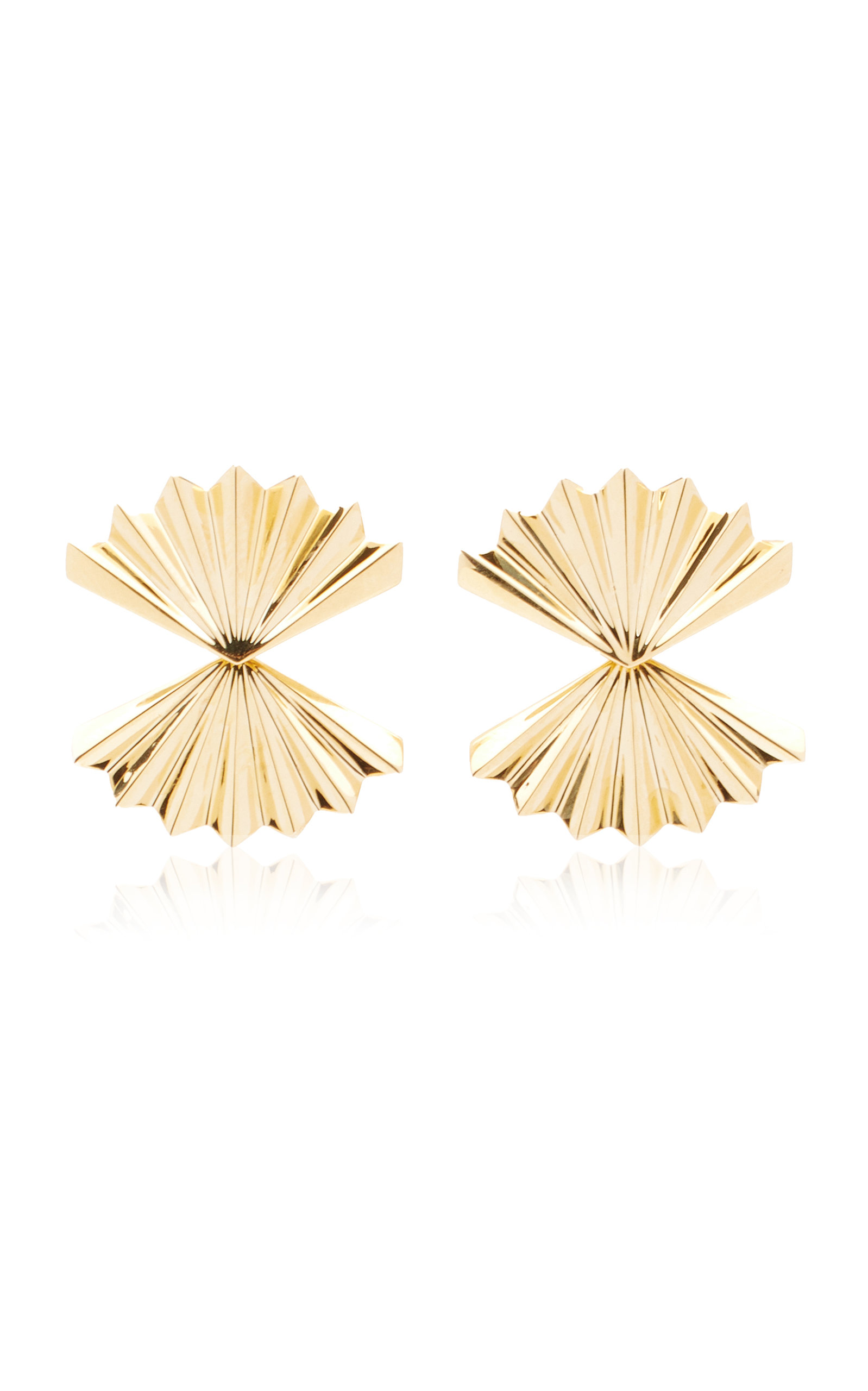 Anita Ko - Double Fan 18K Yellow Gold Earrings - Gold - OS - Moda Operandi - Gifts For Her 3475$