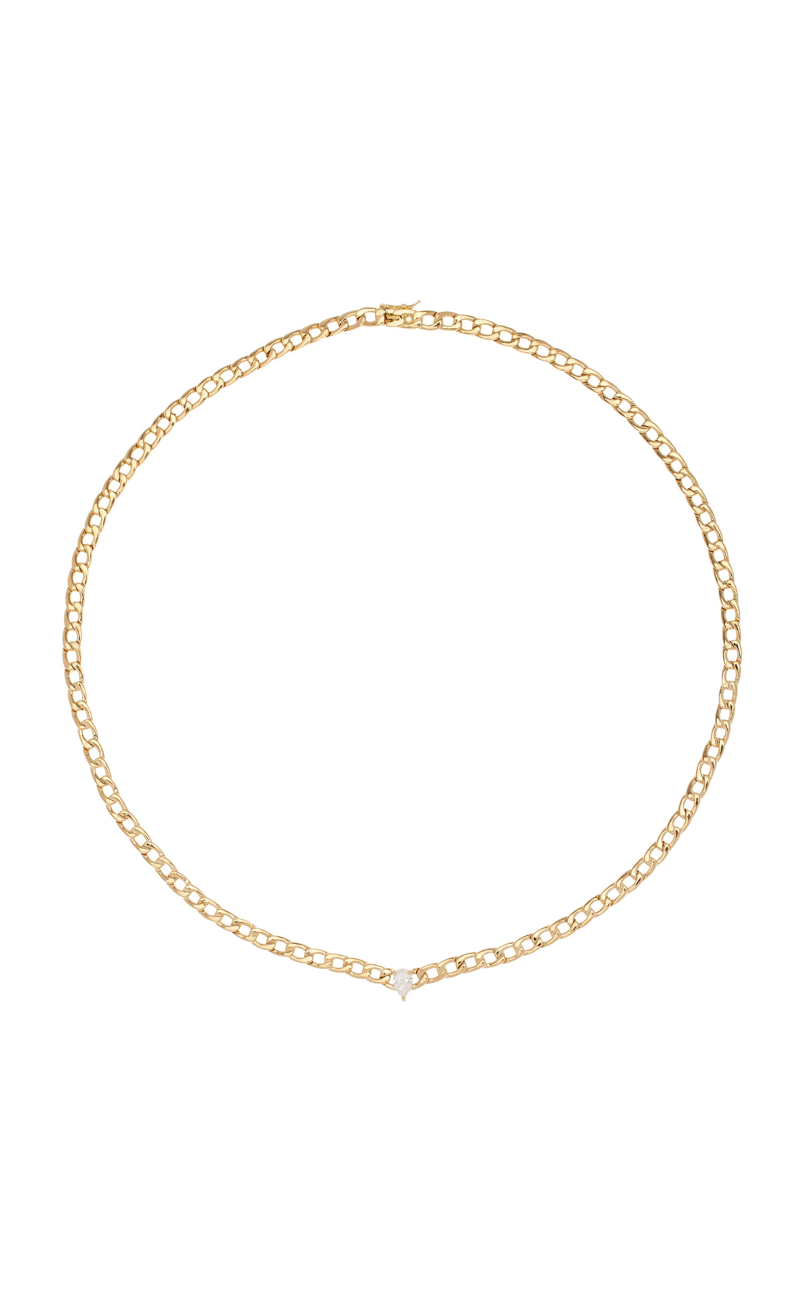 18K Yellow Gold Diamond Chain Necklace