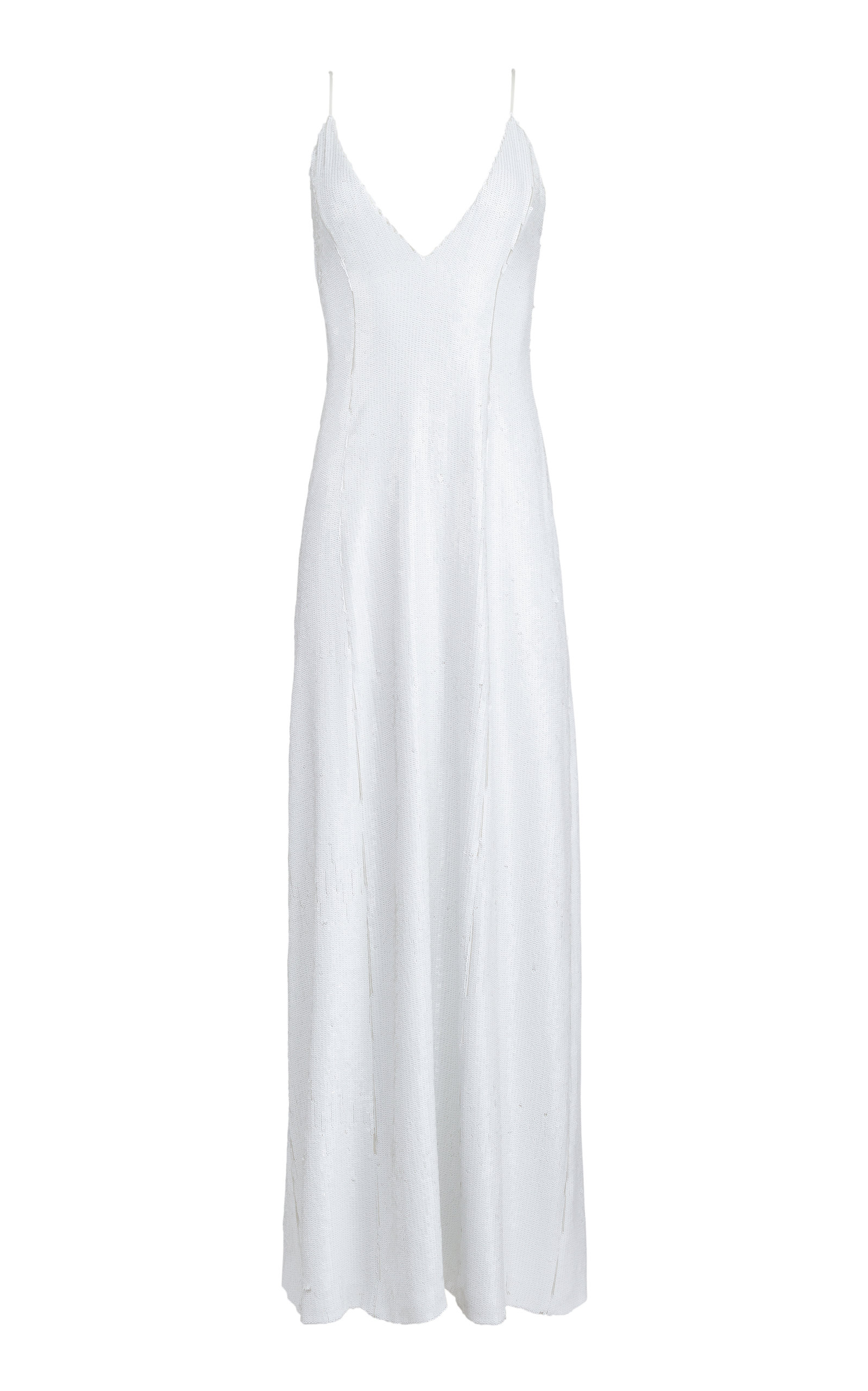 Khaite - Women's Carina Sequin Maxi Dress - White - US 2 - Moda Operandi