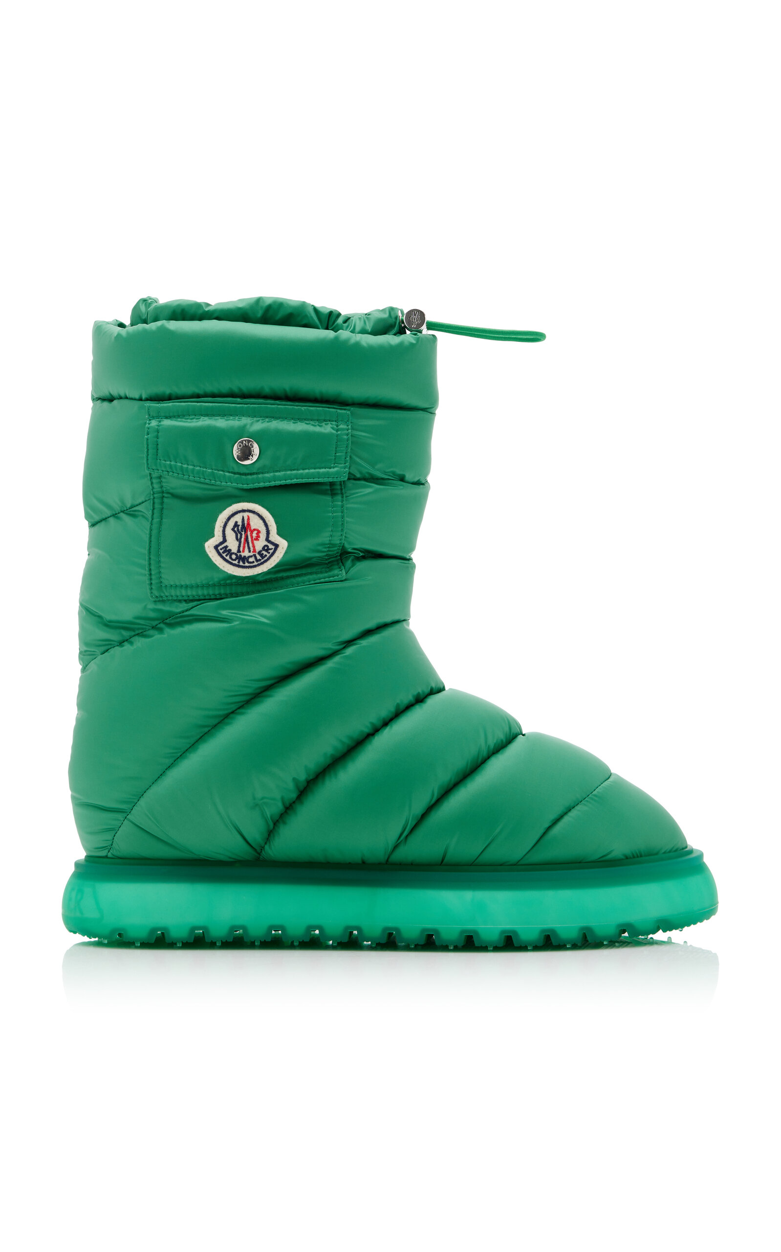 Moncler Women's Gaia Mid-length Down-nylon Snow Boots In Green