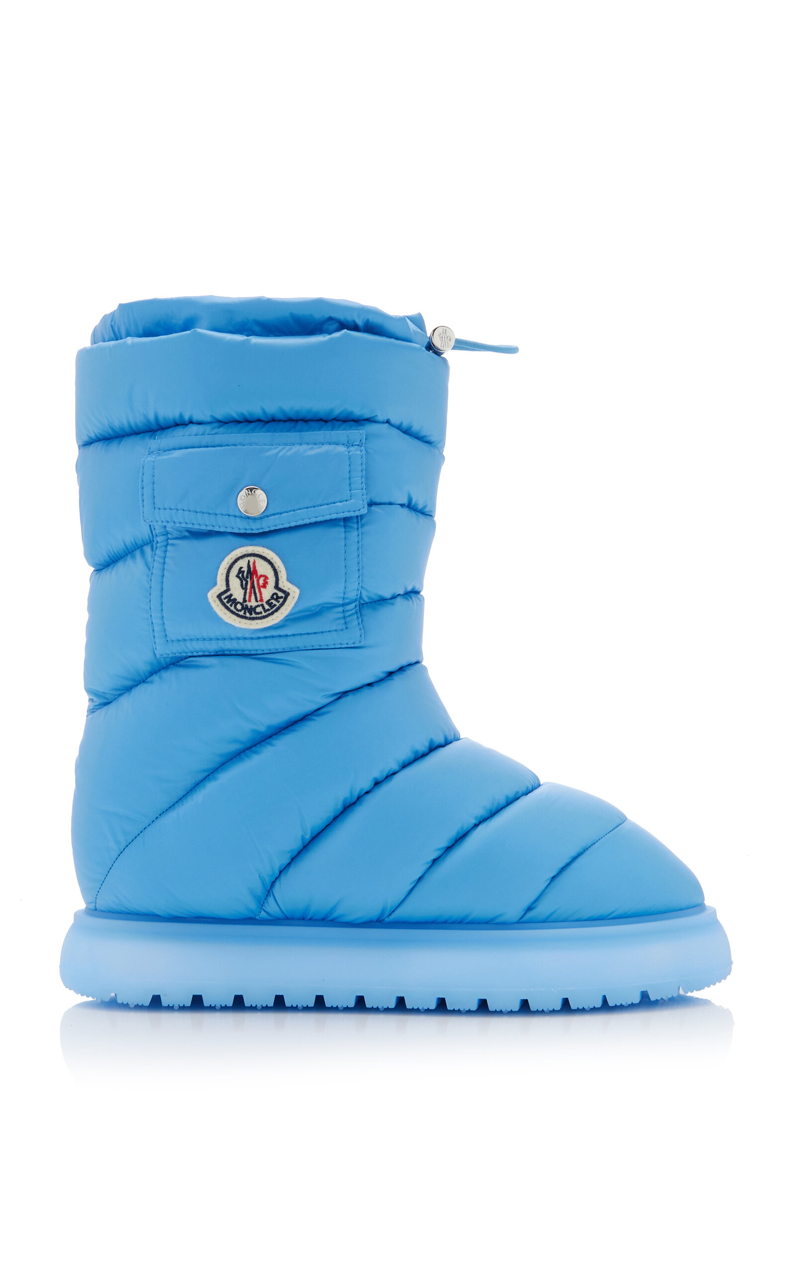 Moncler Gaia Pocket Light Blue Snow Boots In Blue