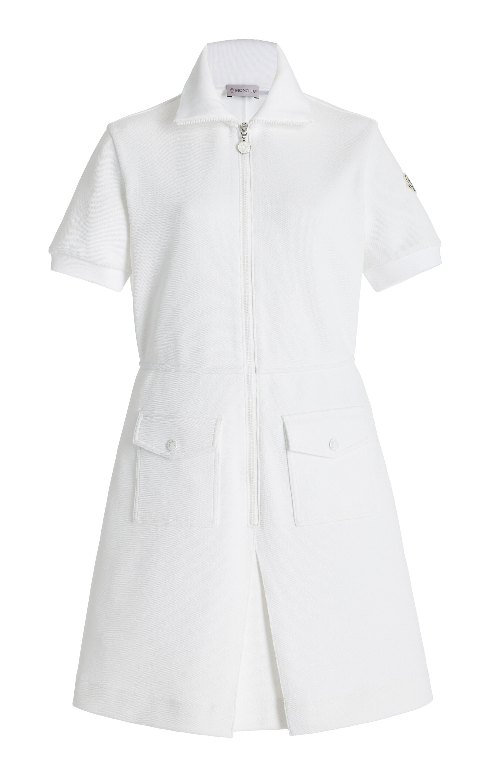 Moncler Cotton Jersey Dress In Natural