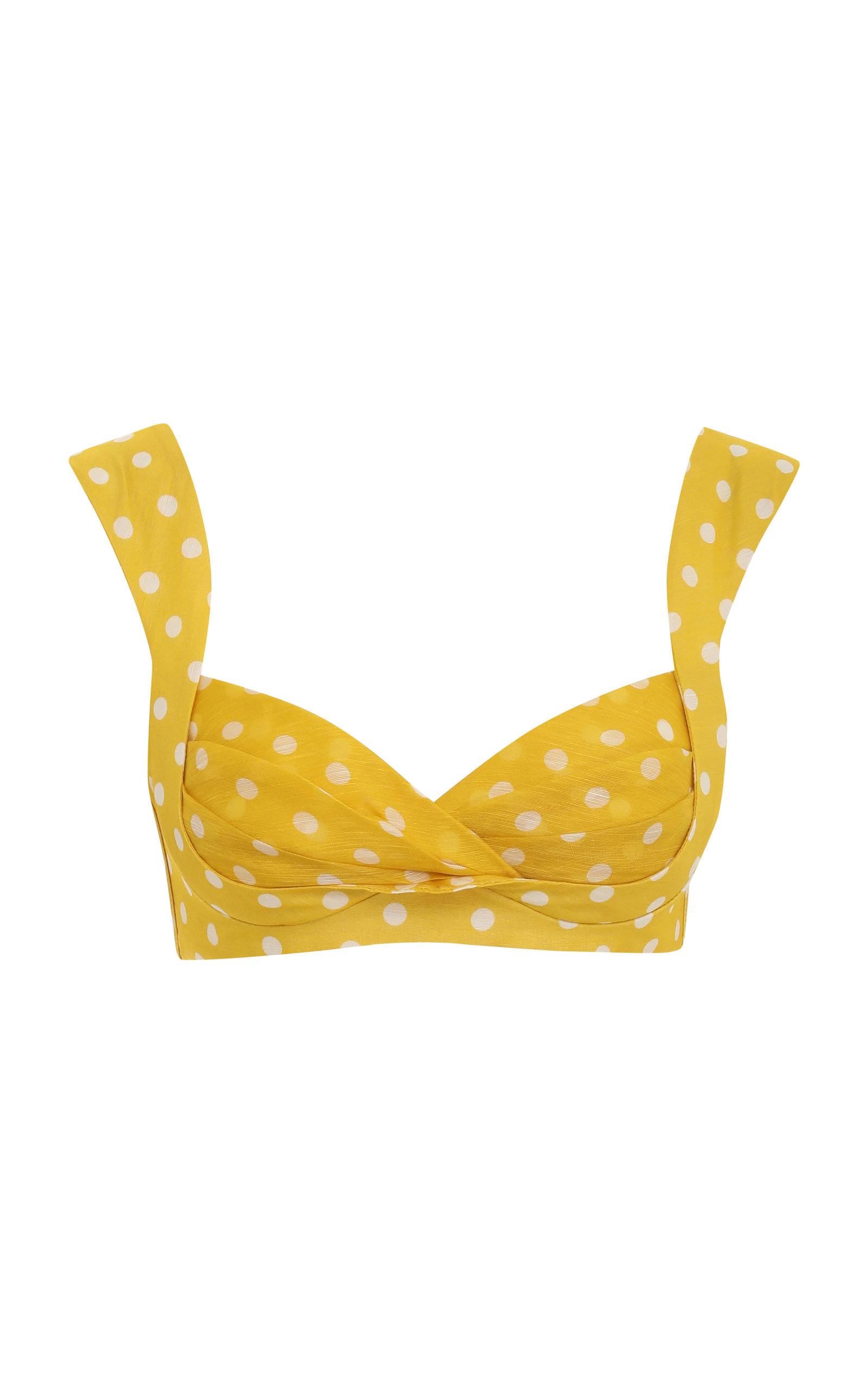 Zimmermann High Tide Linen-Silk Bralette Top - Print