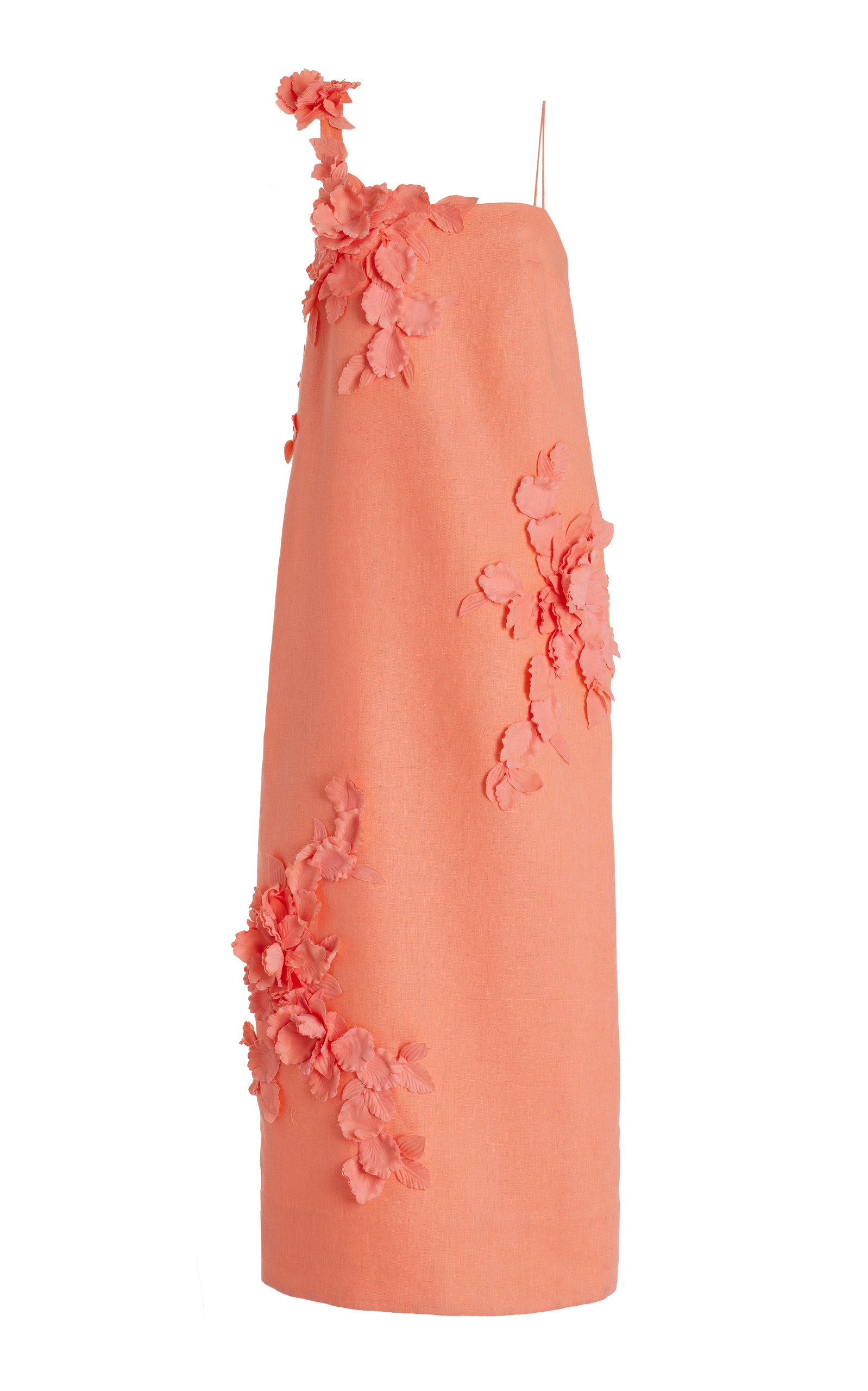 Zimmermann Women's High Tide Lift Off Flower Linen Maxi Dress In Pink