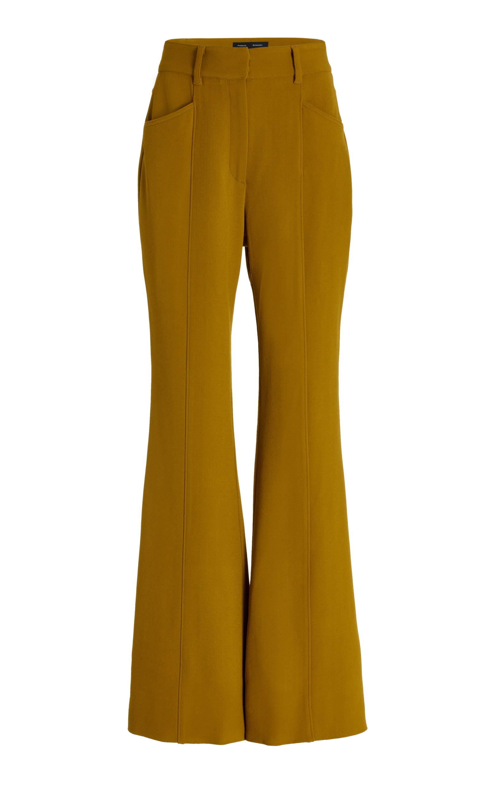 Stretch-Crepe Flared Pants