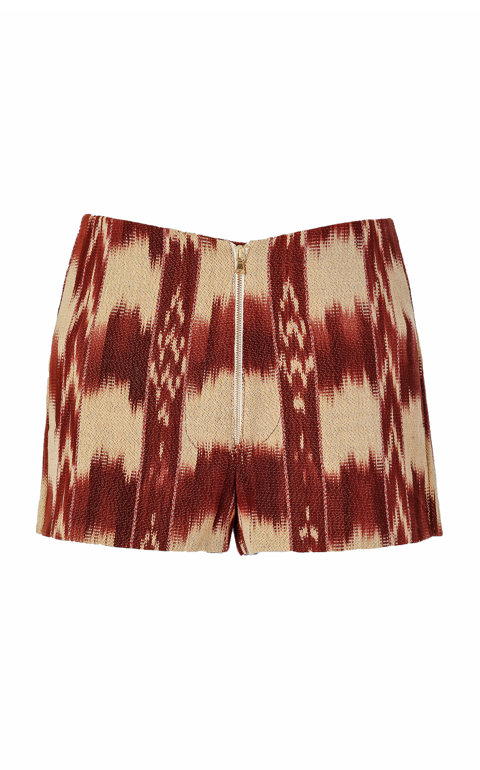 Alix of Bohemia Women's Marley Cocoa Ikat Cotton Mini Shorts