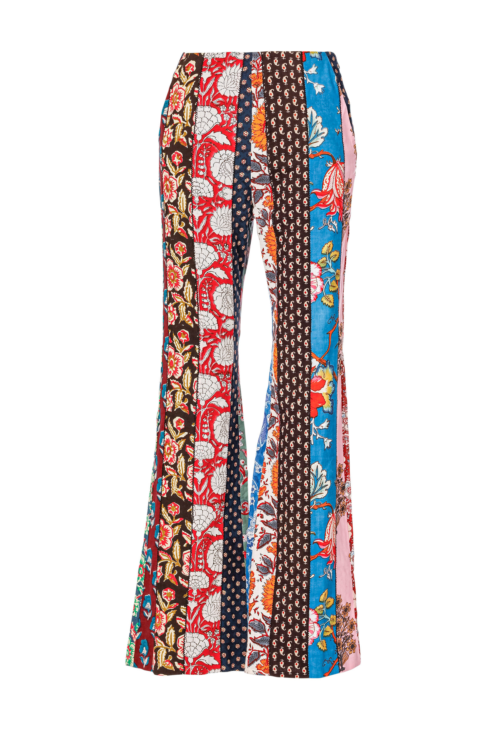 Alix of Bohemia Women's Charlie Wandering Patchwork Cotton Flared Pants
