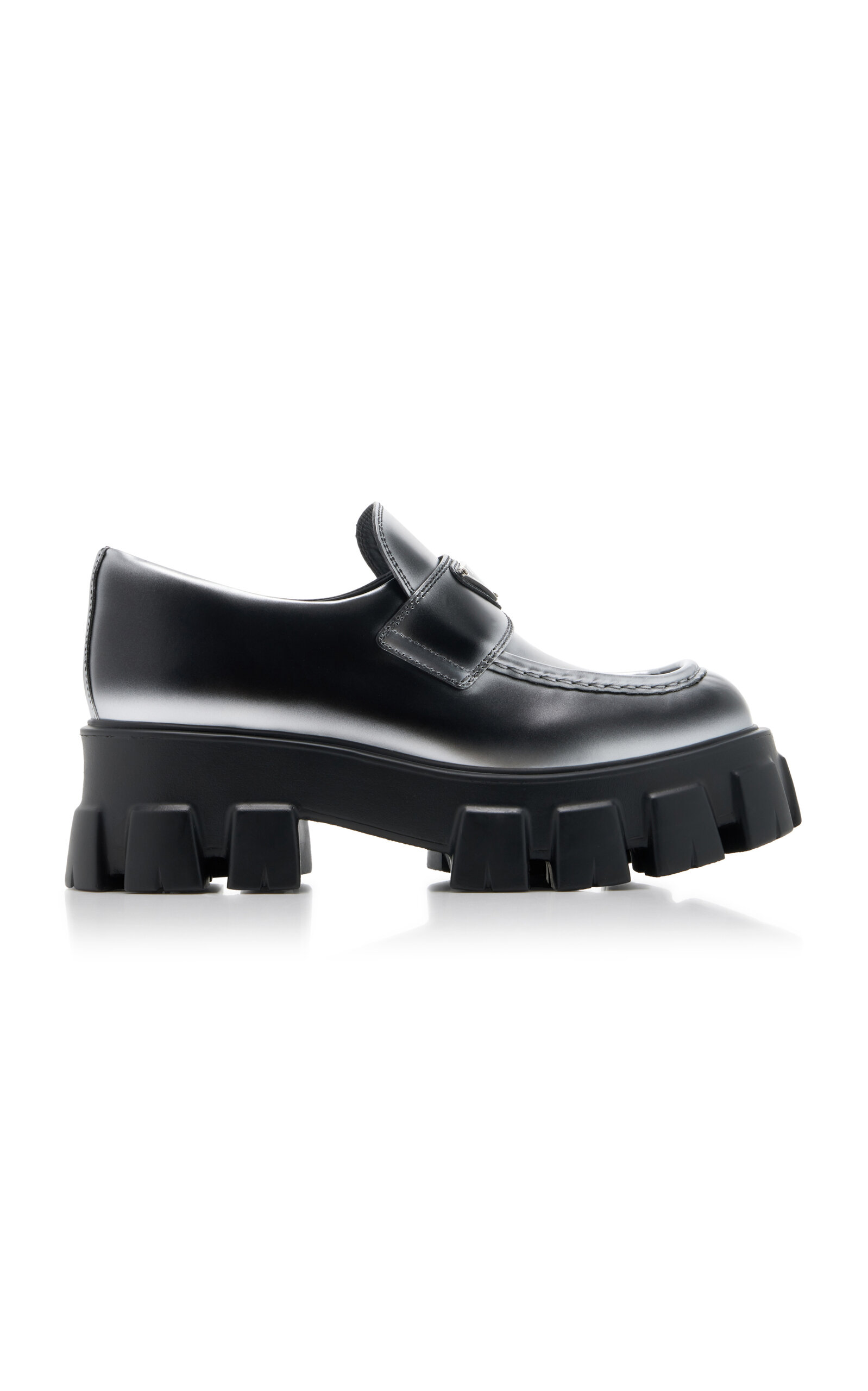 Prada Monolith Leather Loafers