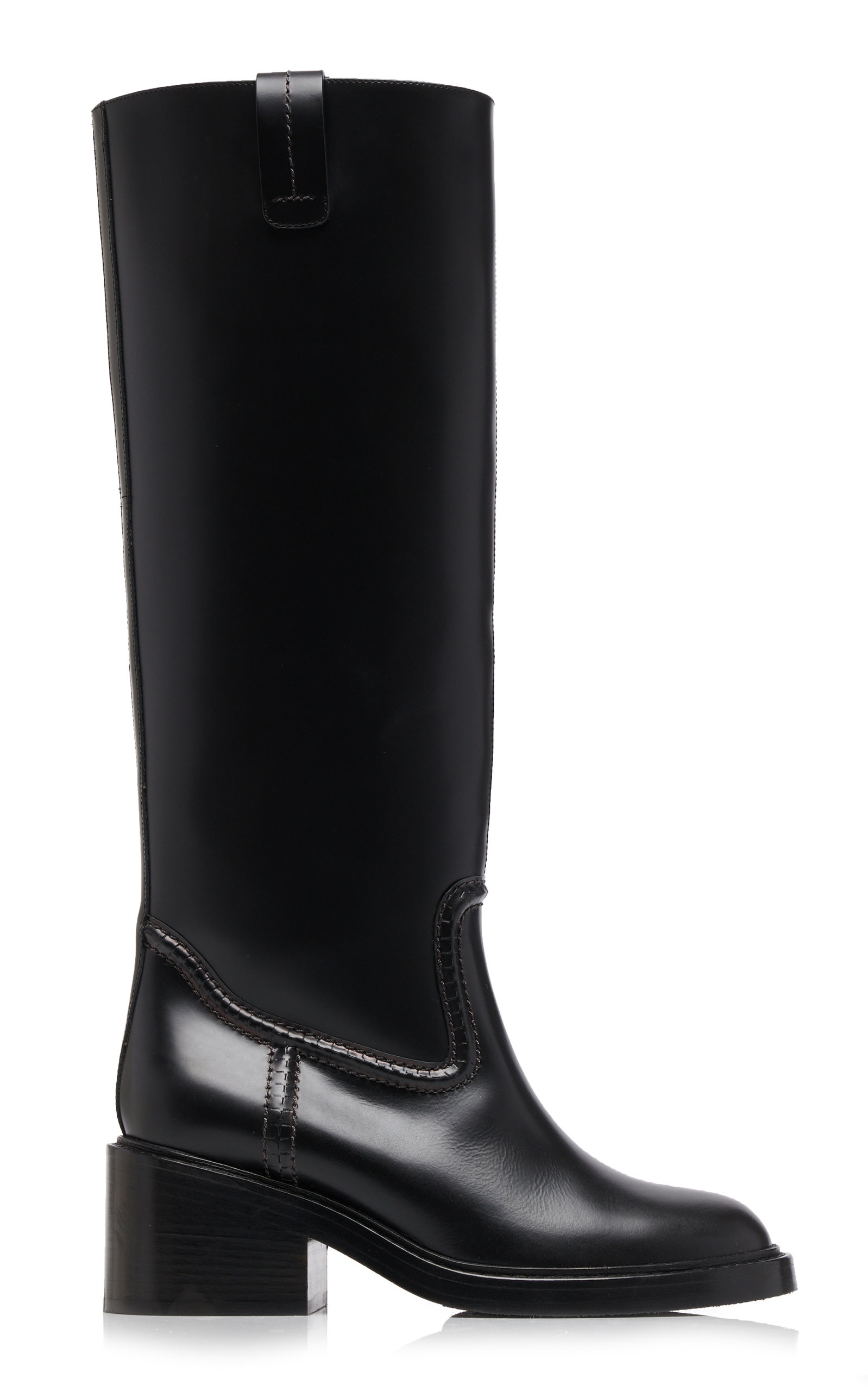 Chloé Mallo Leather Knee Boots