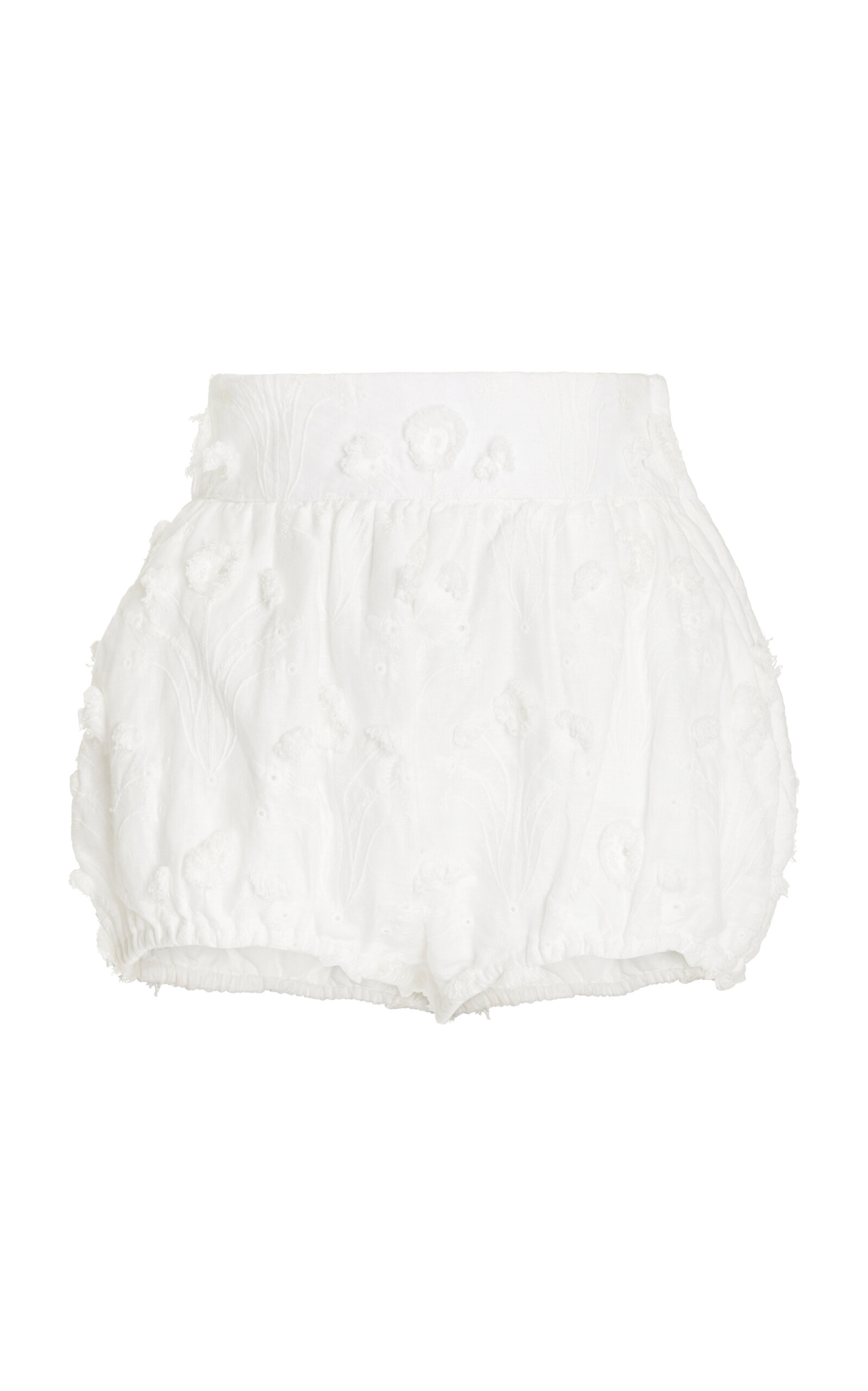 Agua by Agua Bendita Lulo Diente De Leon Amanecer Linen Mini Shorts - White - XL