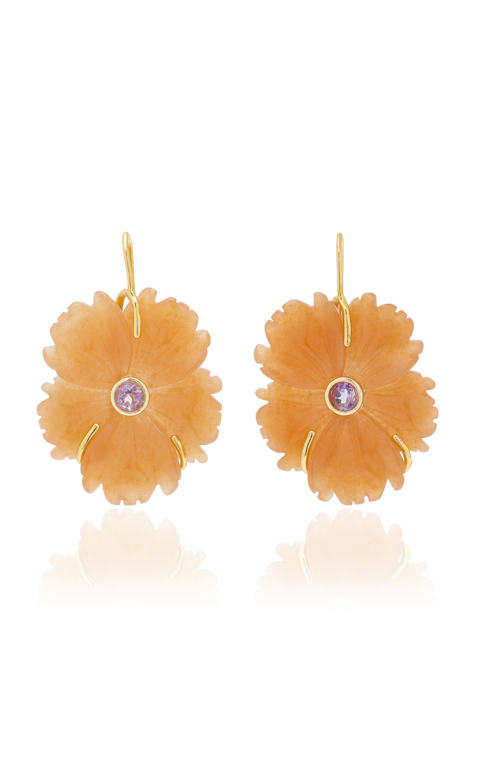 Lizzie Fortunato Women's New Bloom Gold-Plated Sterling Silver Amethyst Earrings