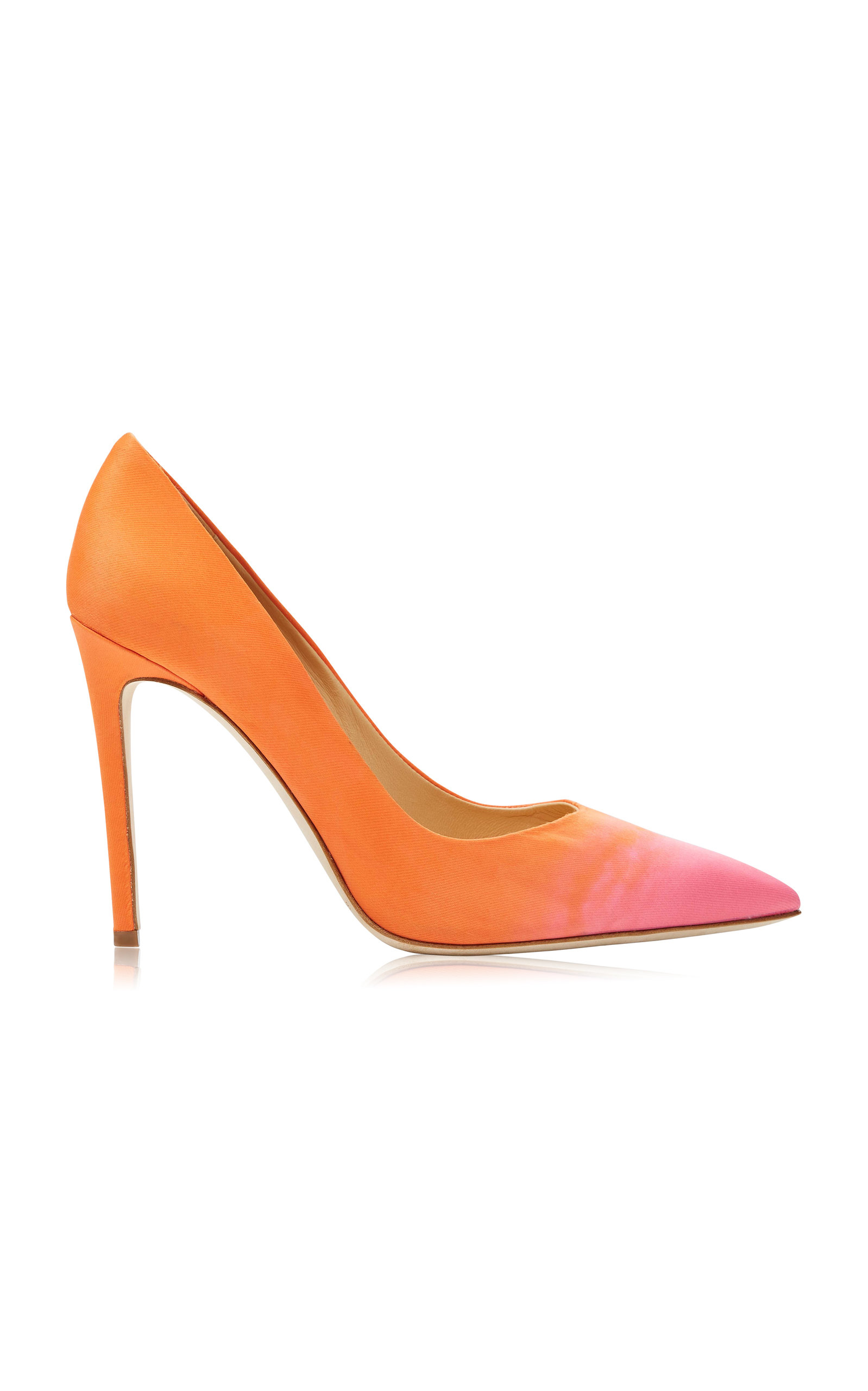 Brandon Maxwell Women's Classic Satin Ombre Pumps In Lime Green,black