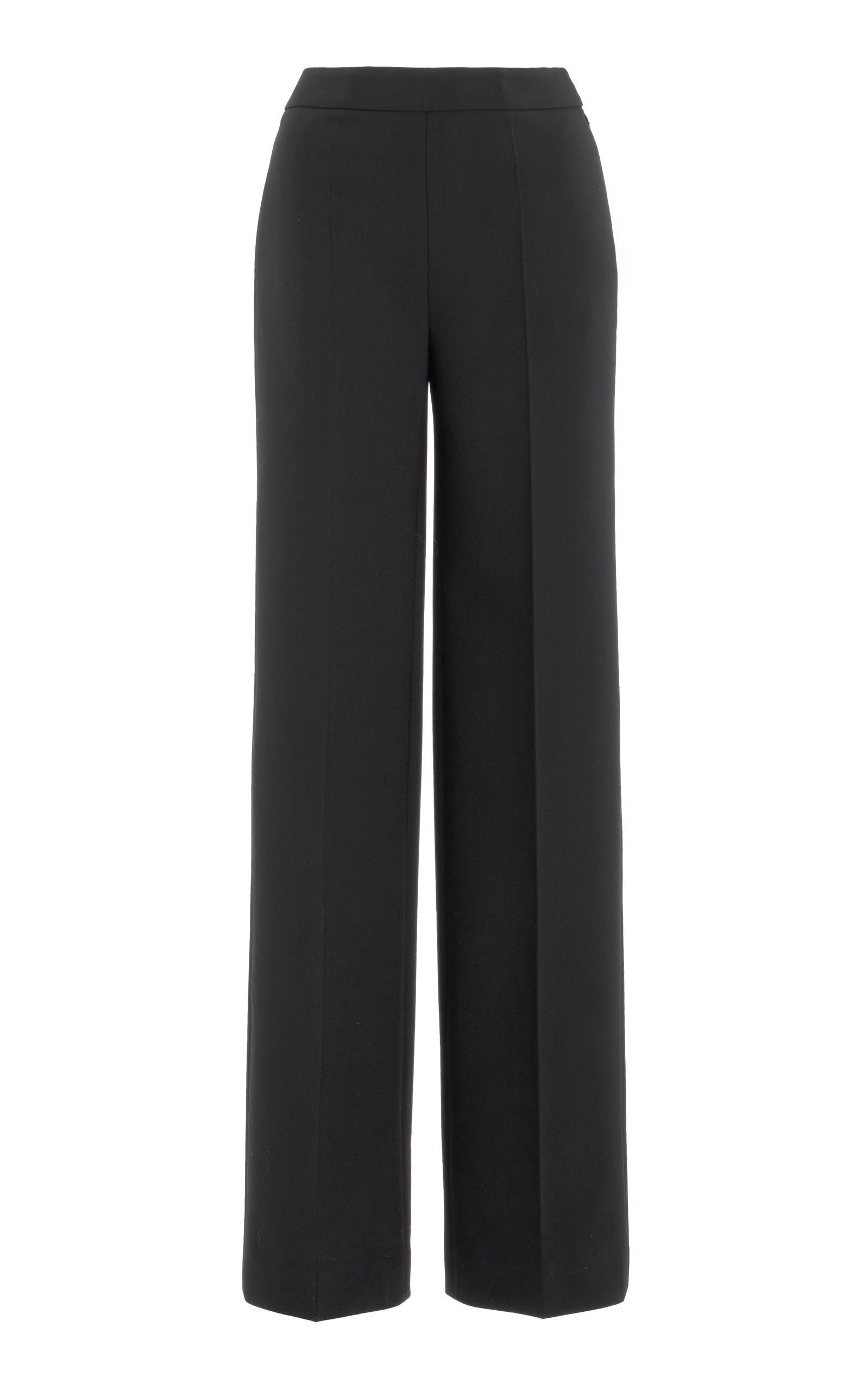 Oscar de la Renta Wool-Blend Wide-Leg Pants - Black - Women's Clothing