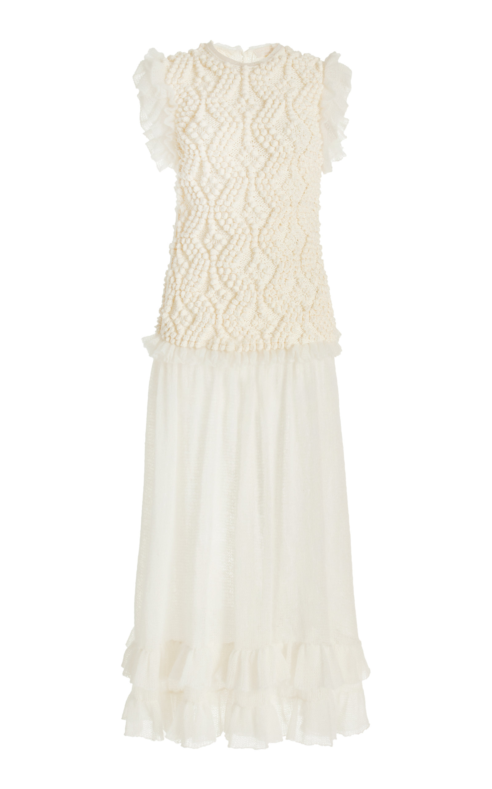Ulla Johnson Women s Joelle Popcorn Knit Cotton And Wool Dress In Neutral black ModeSens