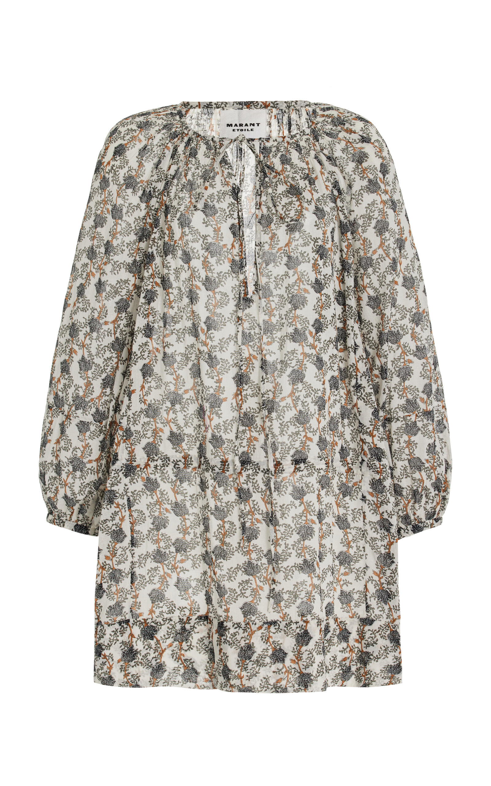 Isabel Marant Étoile Parsley Printed Cotton Mini Dress In Green