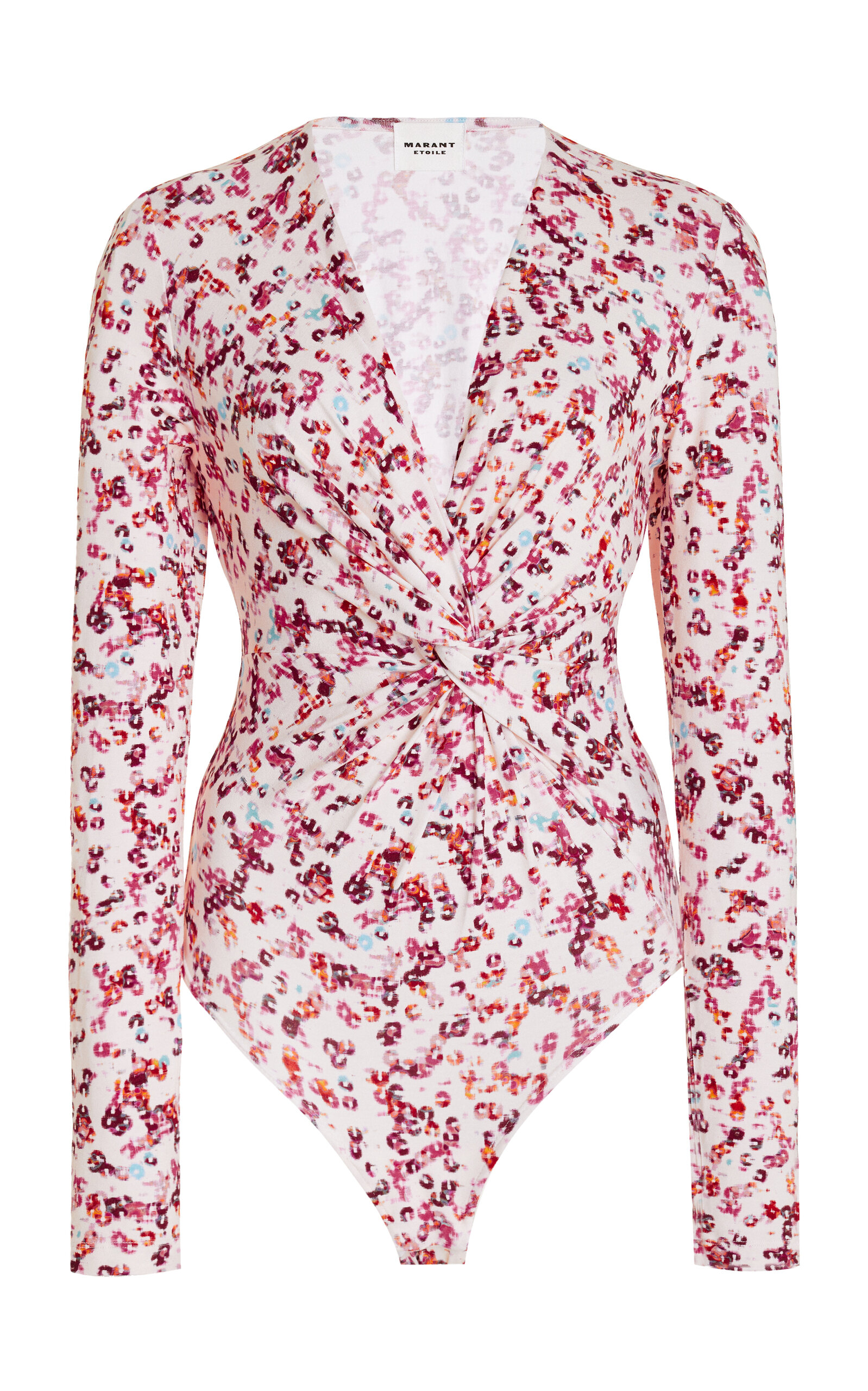 Isabel Marant Étoile Jena Printed Viscose Jersey Top In Red