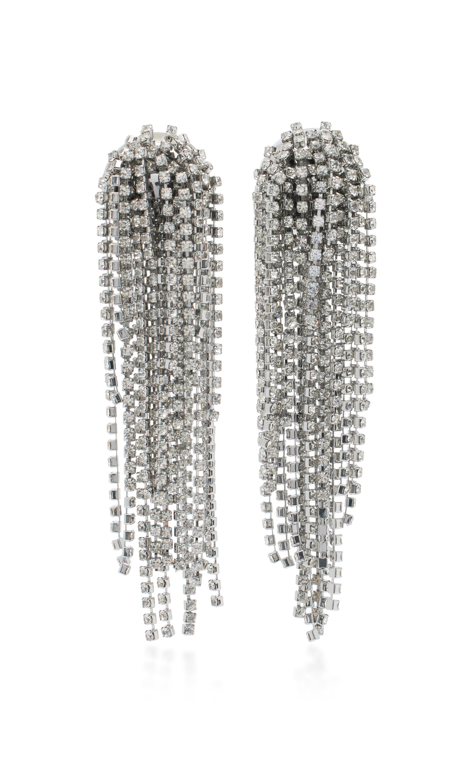 Cult Gaia - Women's Susa Crystal-Embellished Tassel Earrings - Silver - OS - Moda Operandi - Gifts For Her