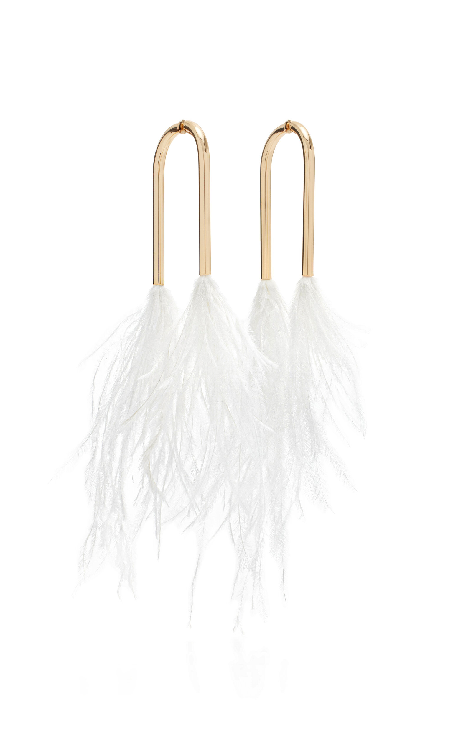 Cult Gaia - Women's Meta Feather Earrings - White - OS - Moda Operandi - Gifts For Her