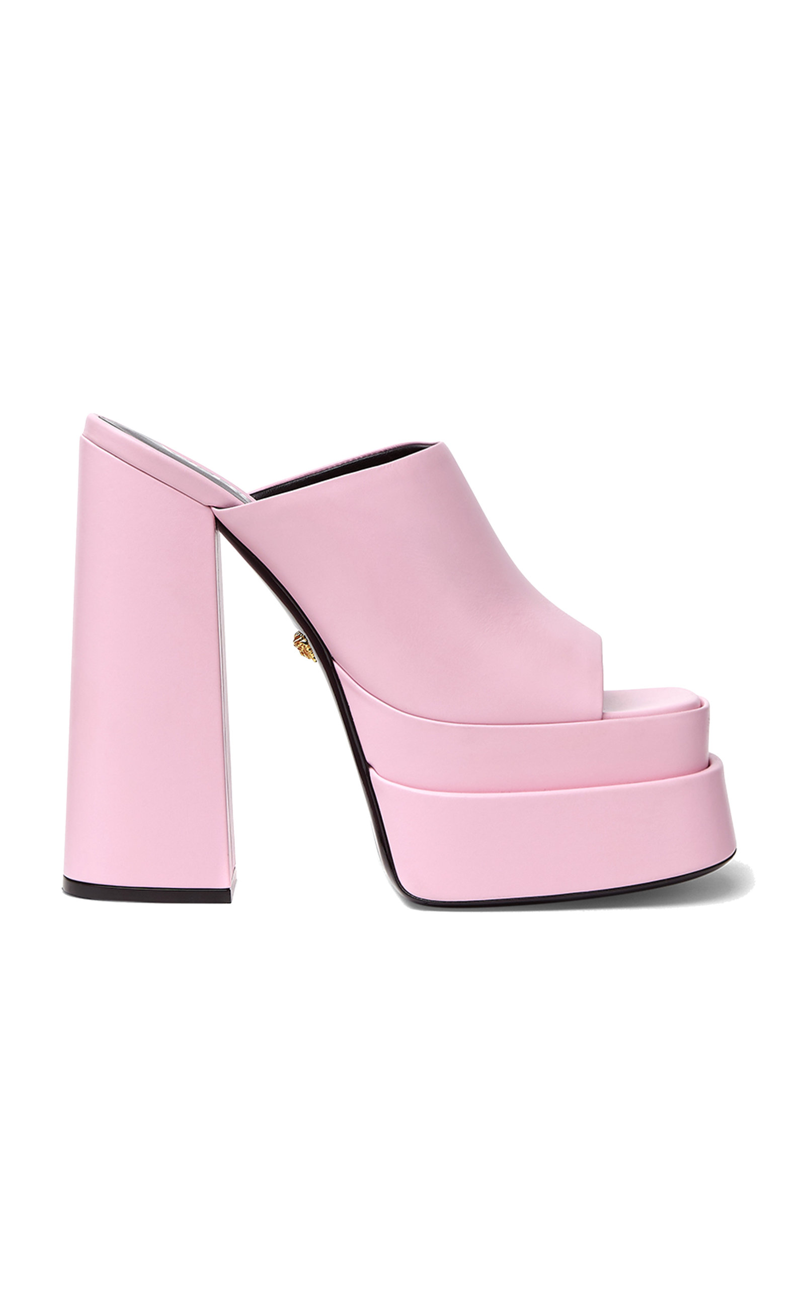 Versace Slip-on Platform Mules In Pink