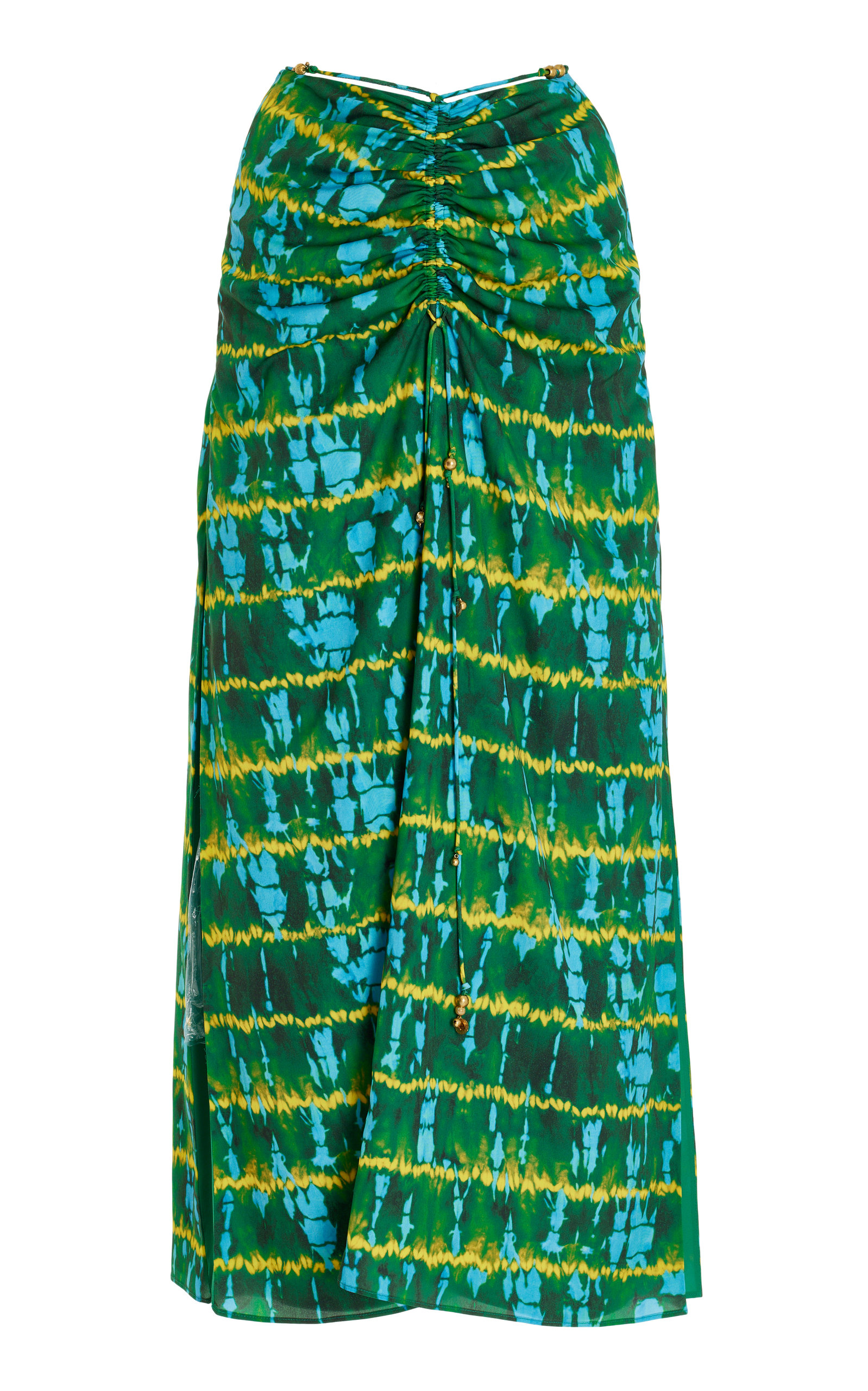 Altuzarra - Safia Shibori-Printed Crepe de Chine Maxi Skirt - Green - FR 38 - Moda Operandi