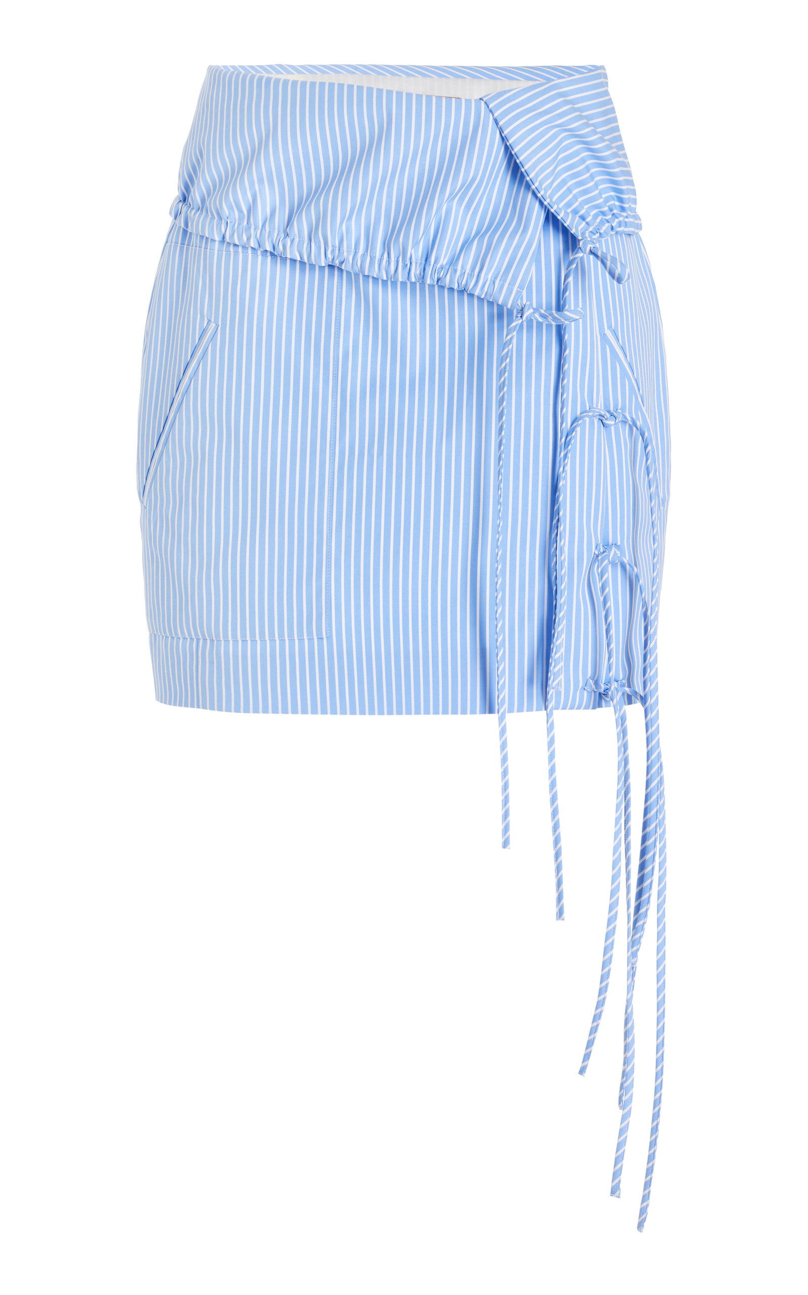 Altuzarra - Hilaree Tied Cotton Mini Skirt - Blue - FR 34 - Moda Operandi