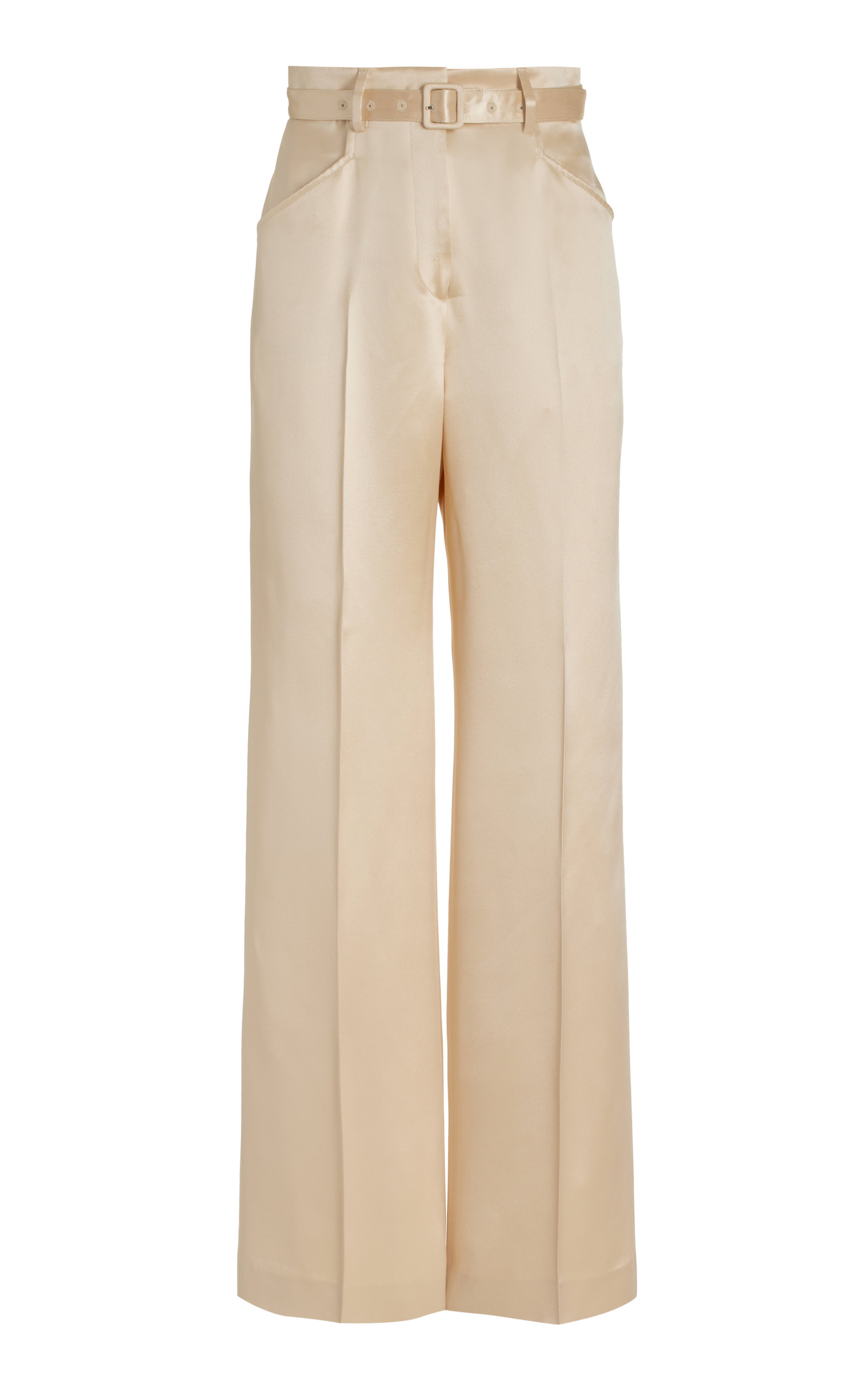 GABRIELA HEARST WOMEN'S NORMAN SILK WIDE-LEG PANTS