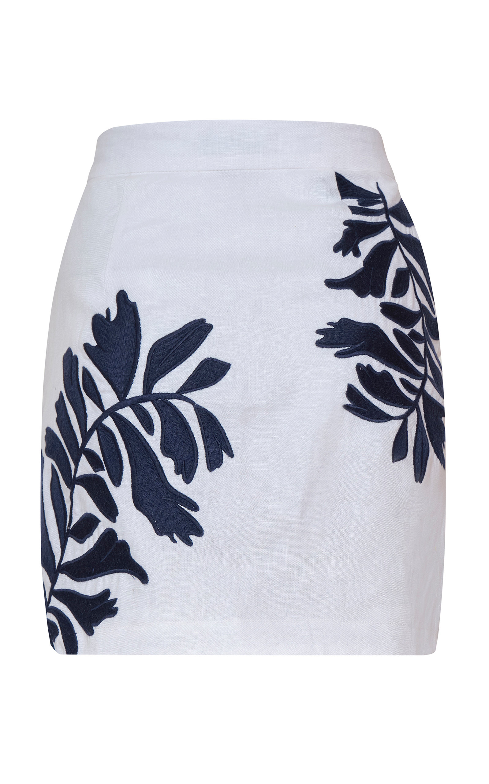 Andres Otalora Women's Karima Embroidered Linen Mini Skirt