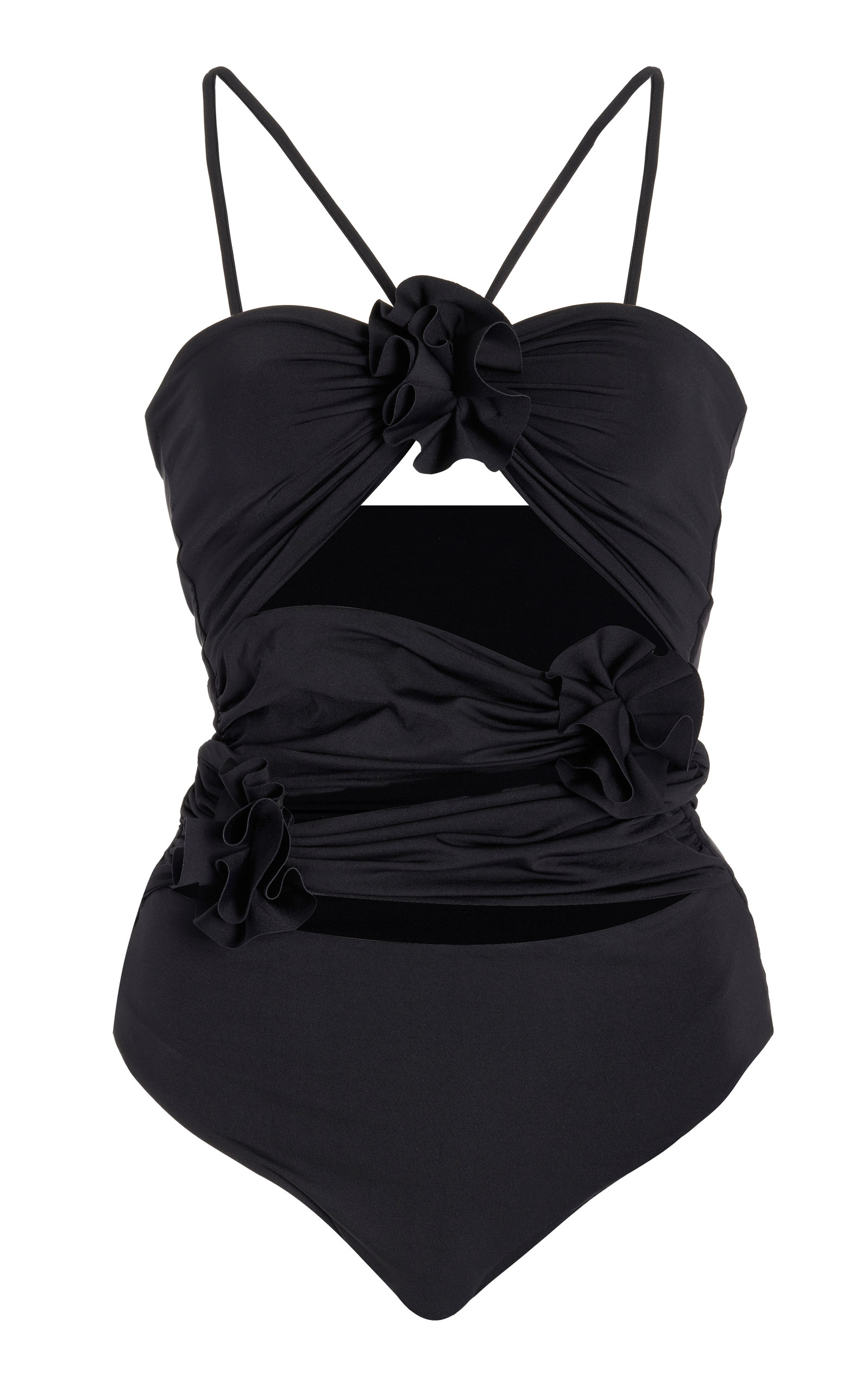 Shop Maygel Coronel Trinitaria One-piece Swimsuit In Black,white