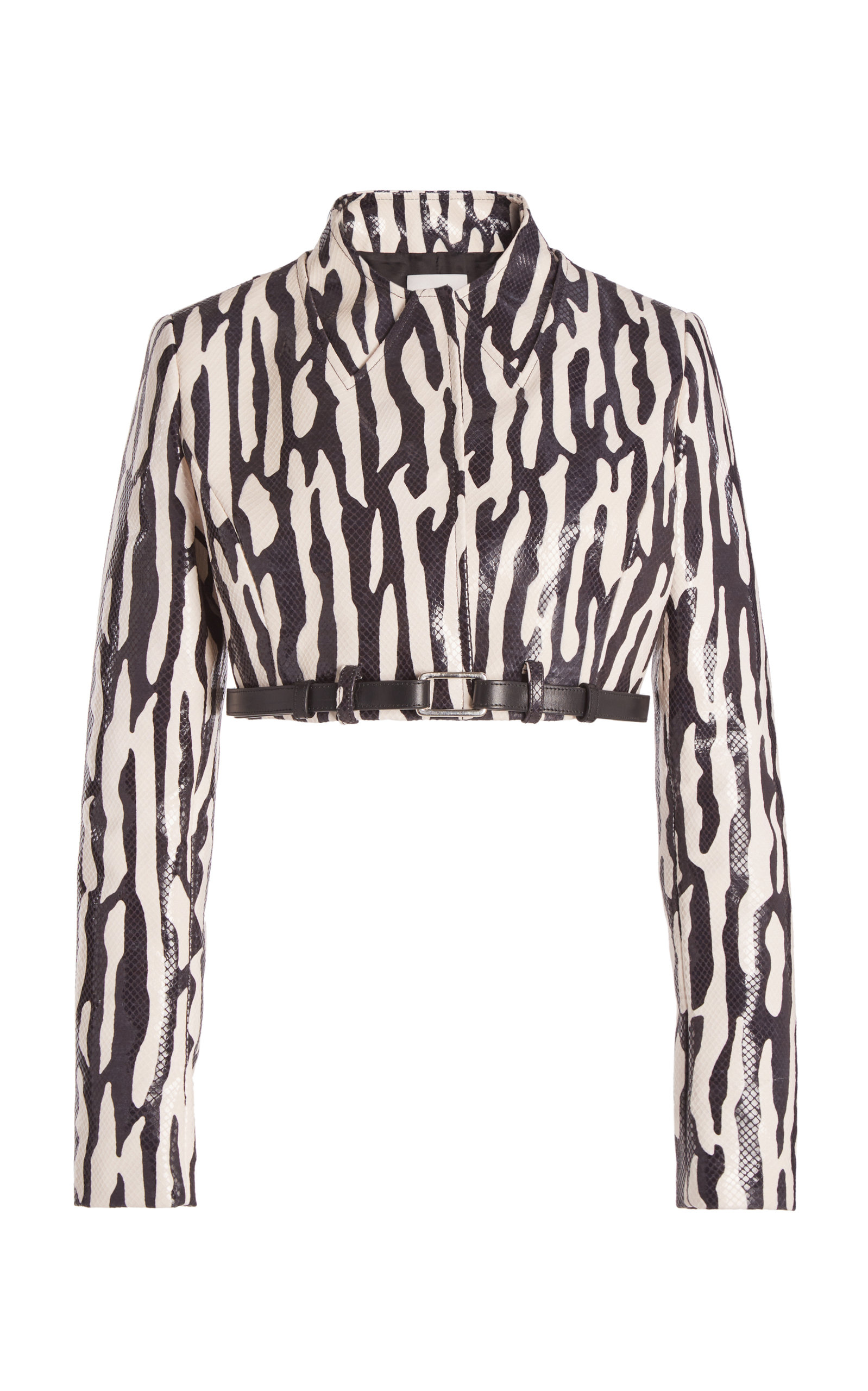 Coperni - Women's Zebra Print Cropped Jacket - Black/white - Only At Moda Operandi