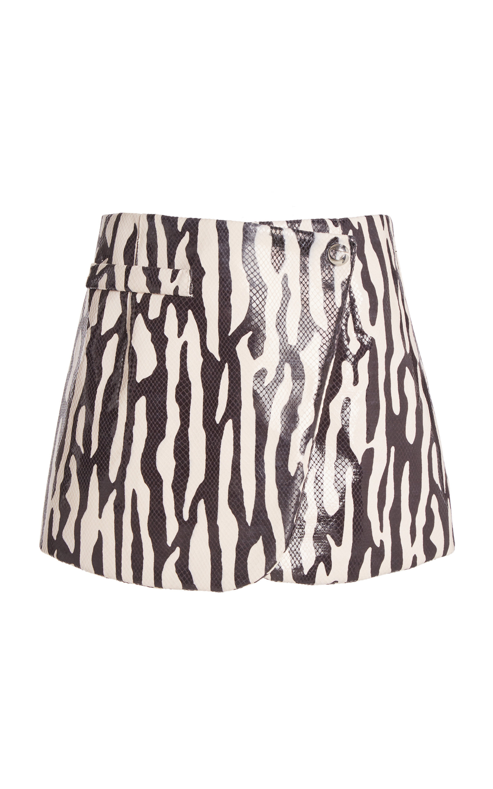 Coperni - Women's Zebra Print Mini Skirt - Black/white - Only At Moda Operandi
