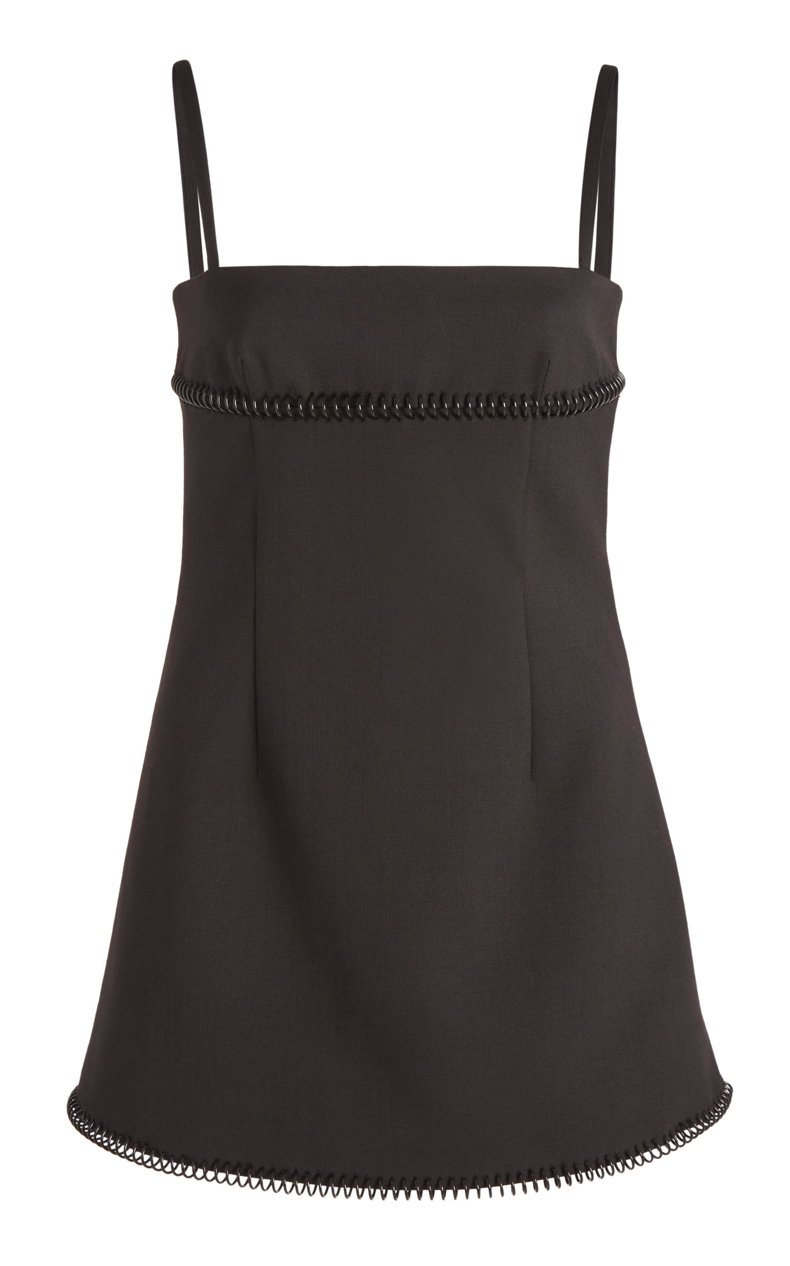 Coperni - Women's Spiral Trim Mini Dress - Black - Only At Moda Operandi