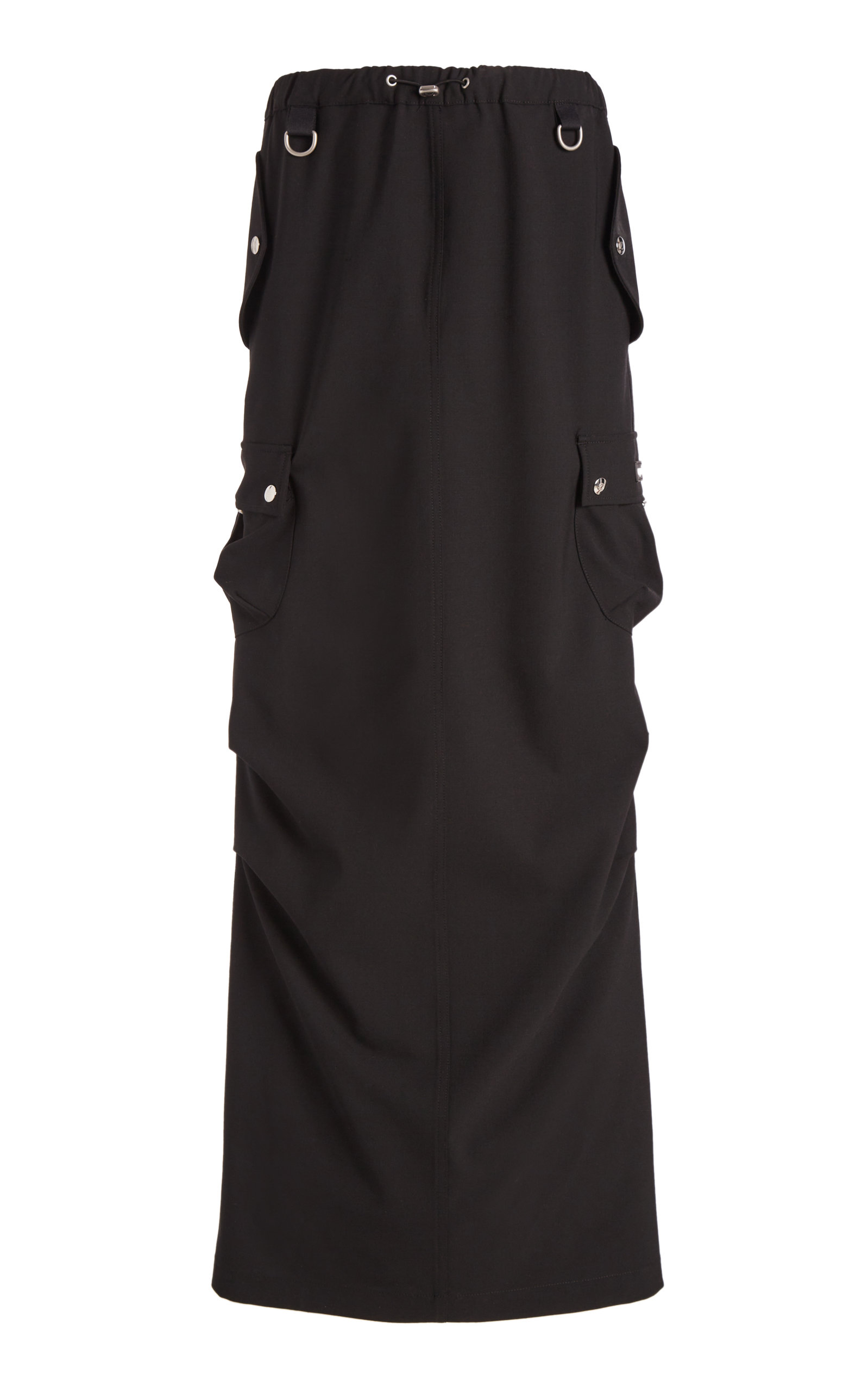 Coperni - Women's Wool-Blend Maxi Cargo Skirt - Black - Only At Moda Operandi
