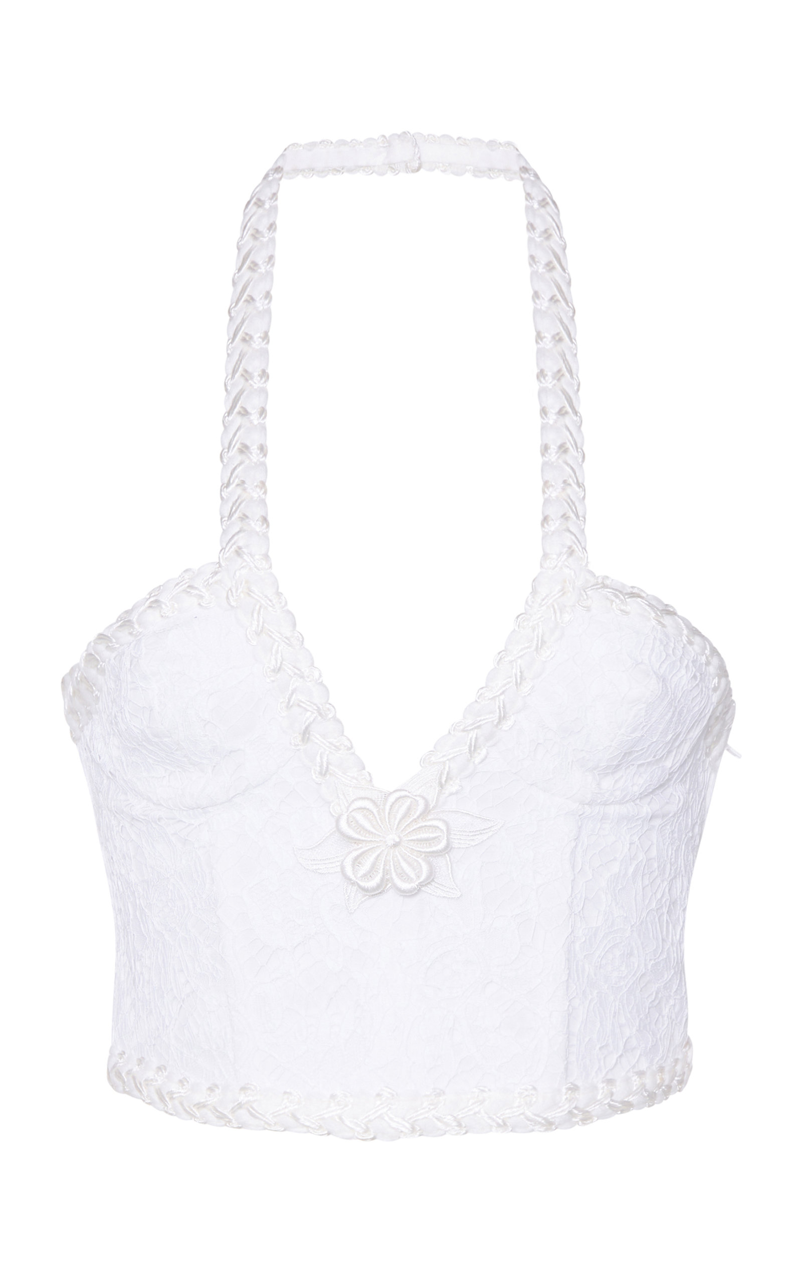 ALESSANDRA RICH LACE BUSTIER TOP