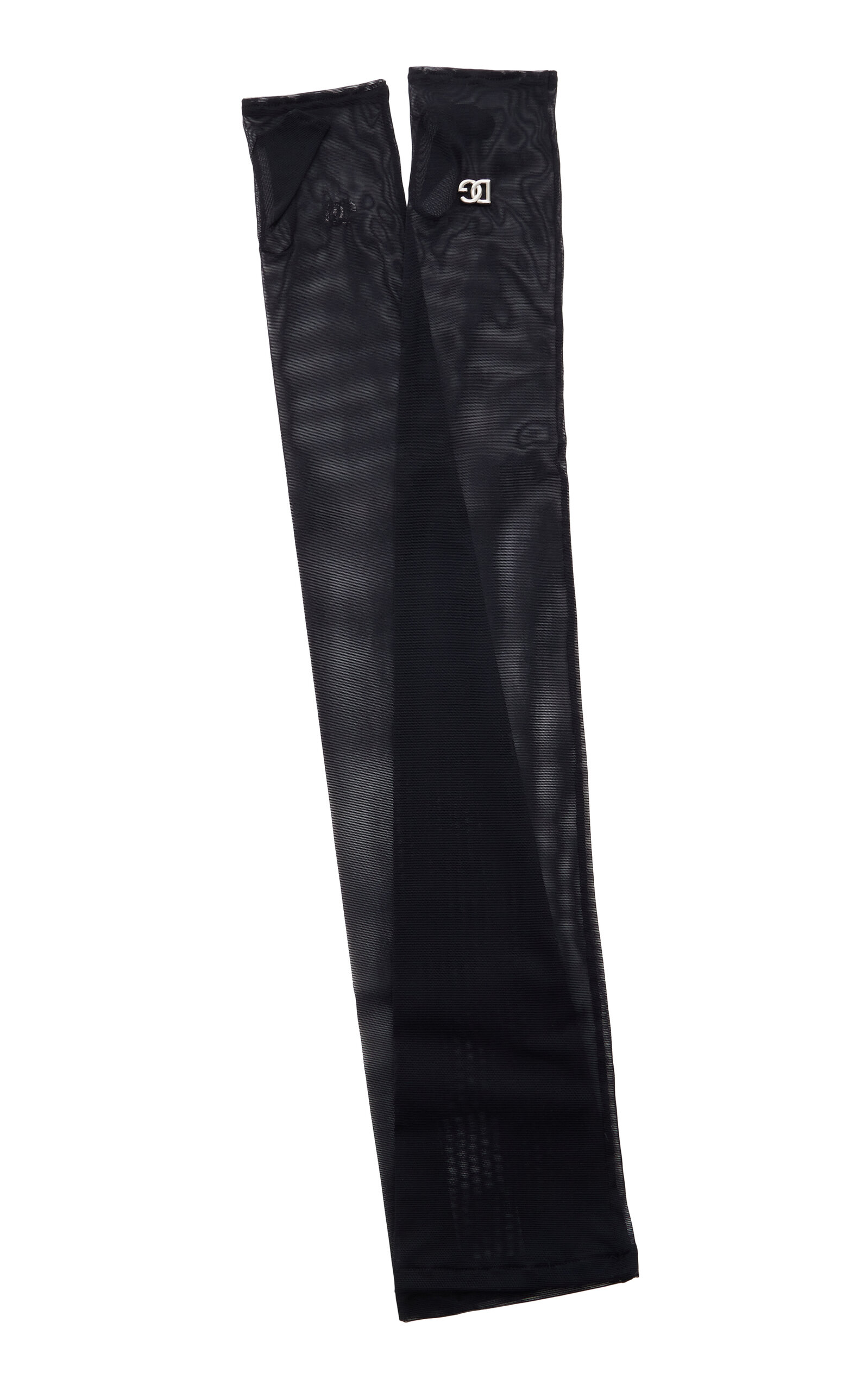 Dolce & Gabbana Women's Tulle Full-length Gloves In Black