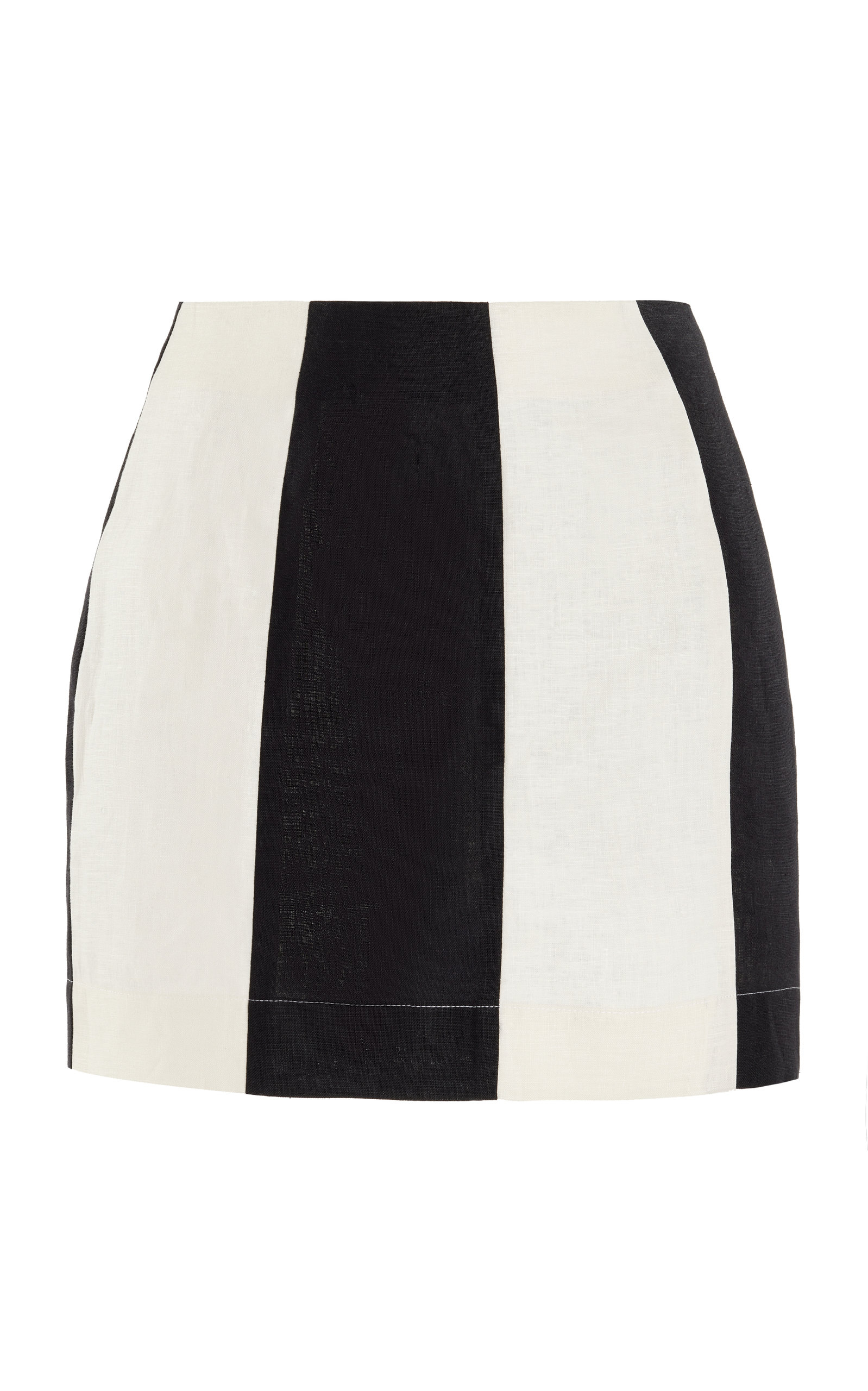 Matthew Bruch Women's Colorblock Linen Mini Skirt