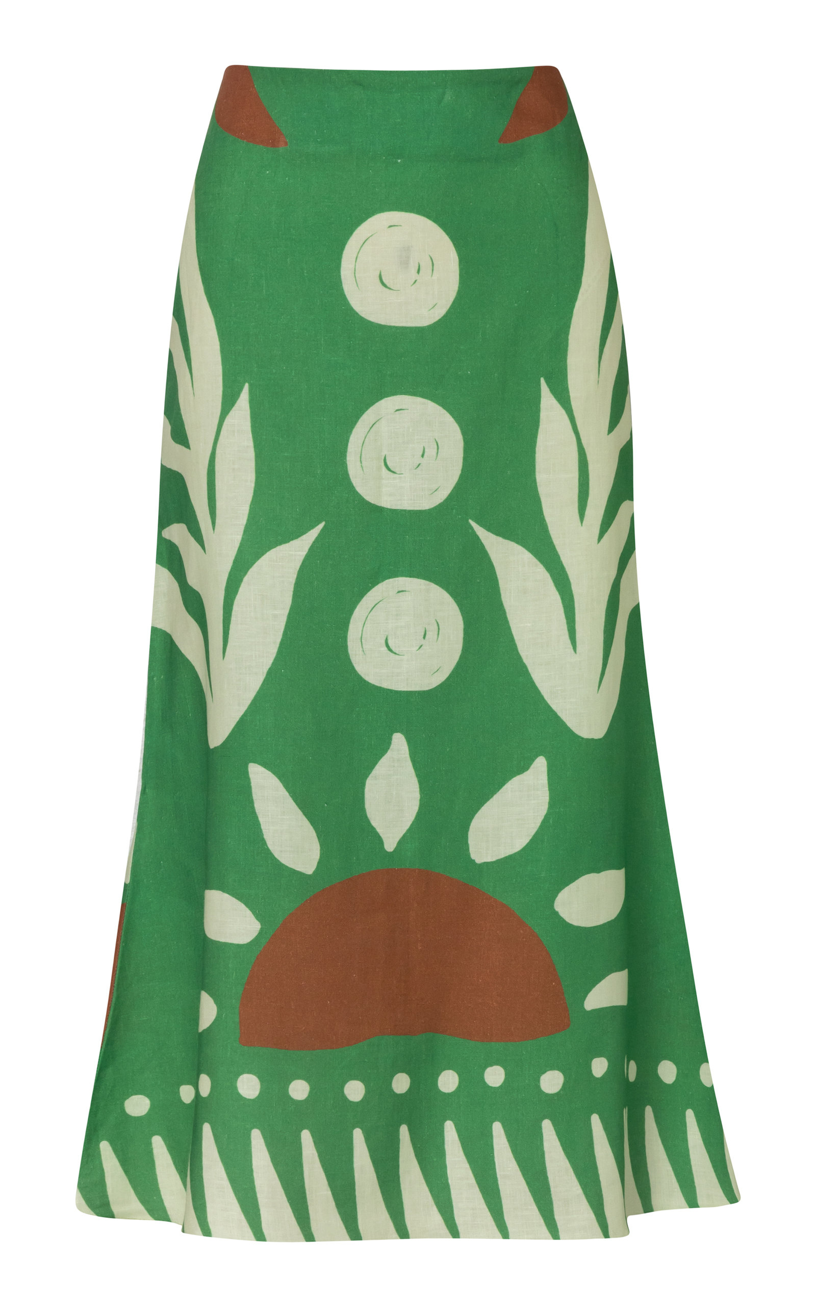 Cala de la Cruz Women's Fabiana Linen Midi Skirt