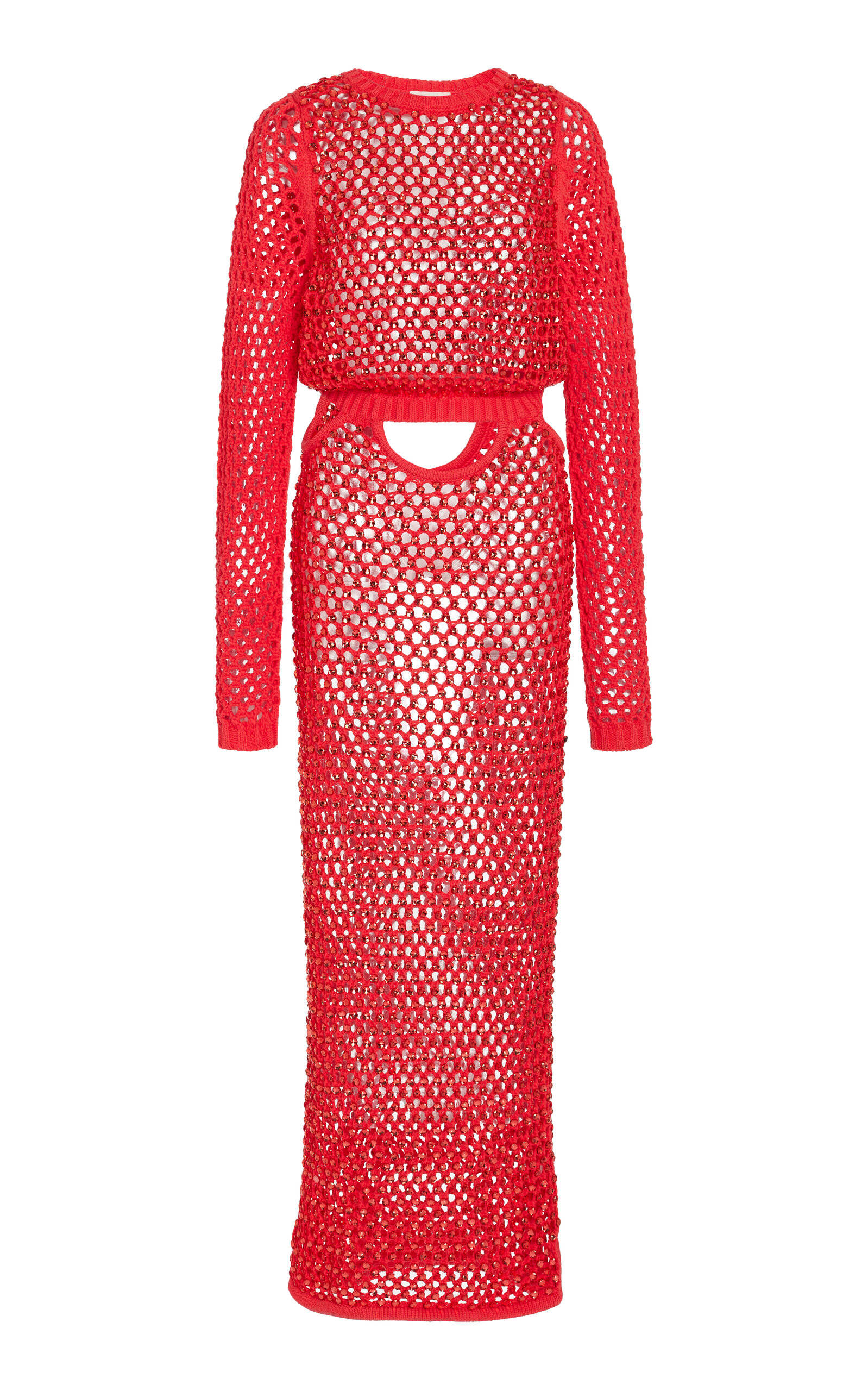 Diotima Women's Sade Crystal Embellised Cotton-Blend Knit Dress