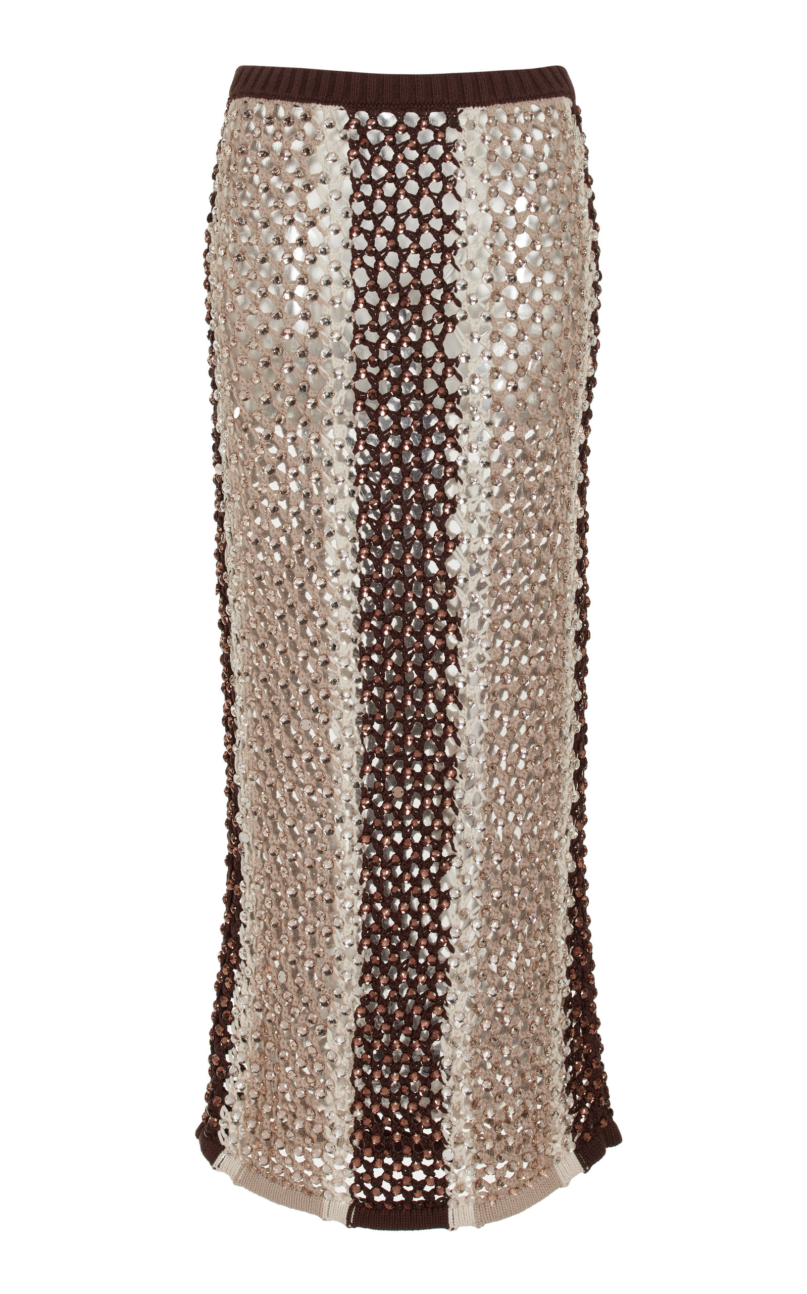 Diotima Women's Spice Crystal Adorned Cotton-Blend Knit Skirt