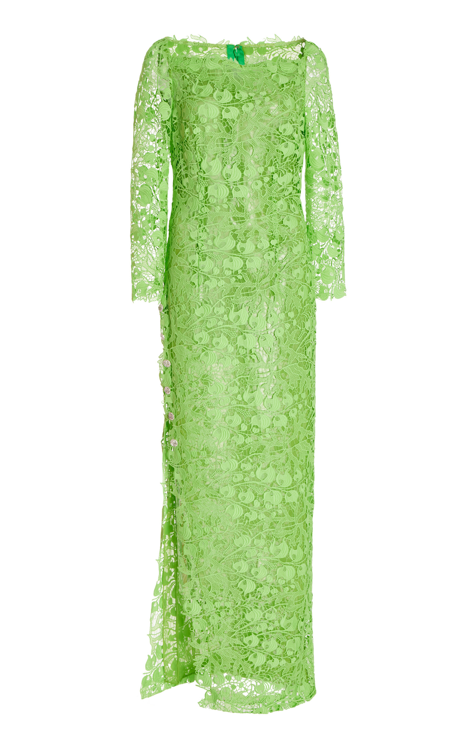 Monique Lhuillier Women's Lace Maxi Dress In Green