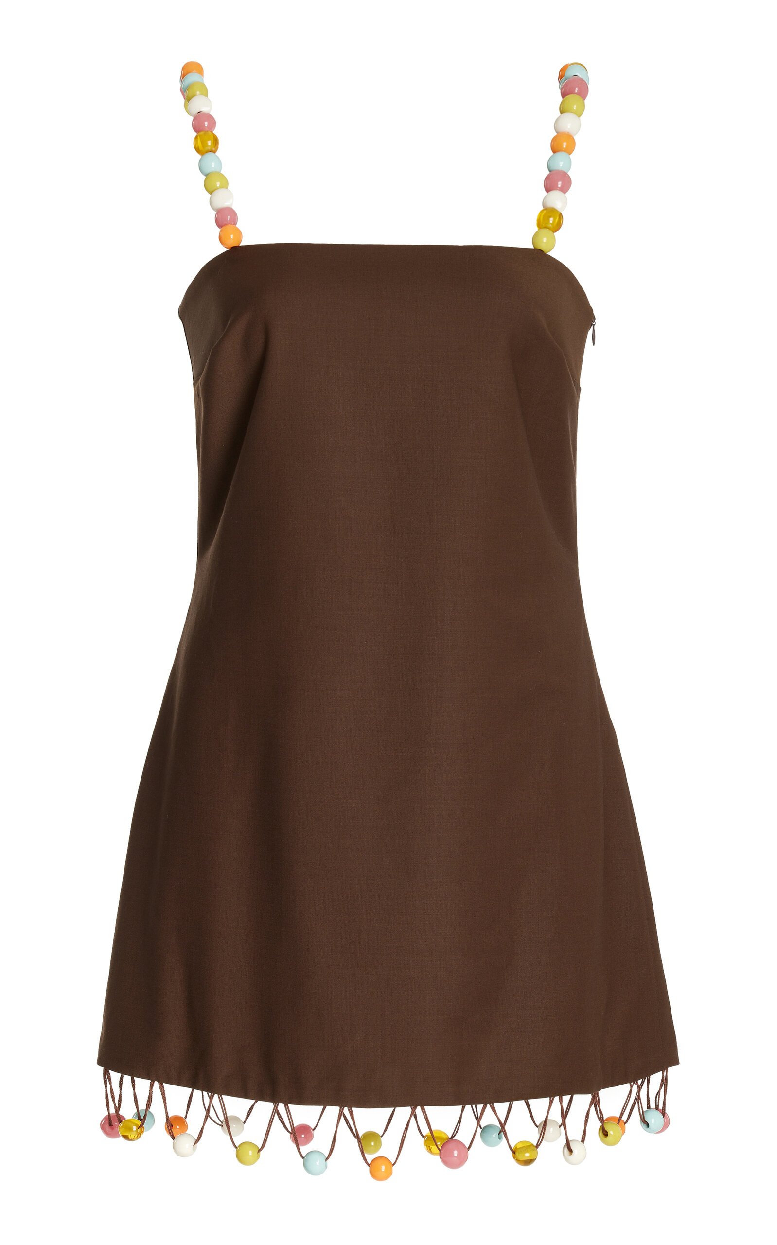 SIEDRÉS River Beaded Mini Dress - Brown