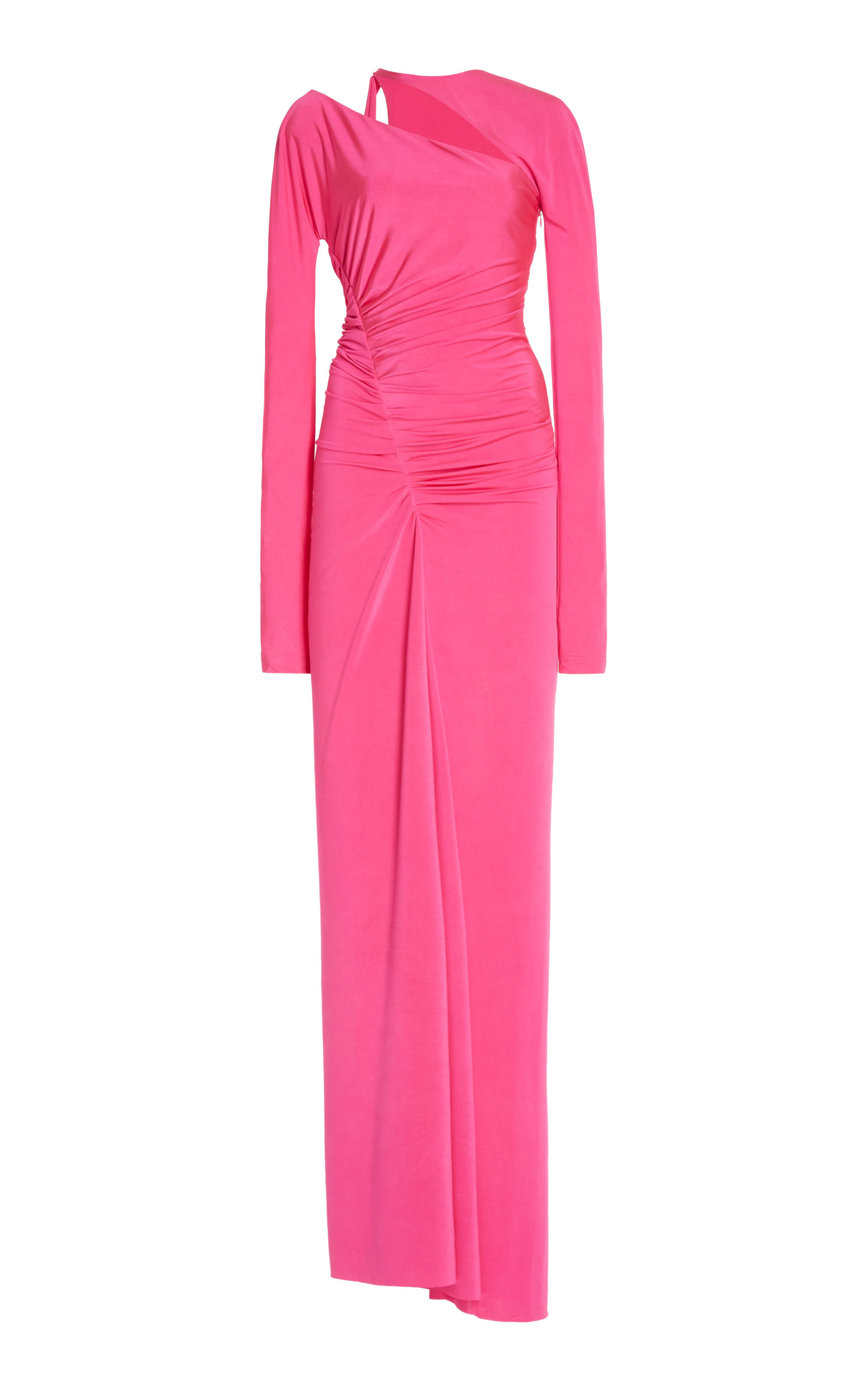 VICTORIA BECKHAM WOMEN'S ASYMMETRIC RUCHED STRETCH GOWN
