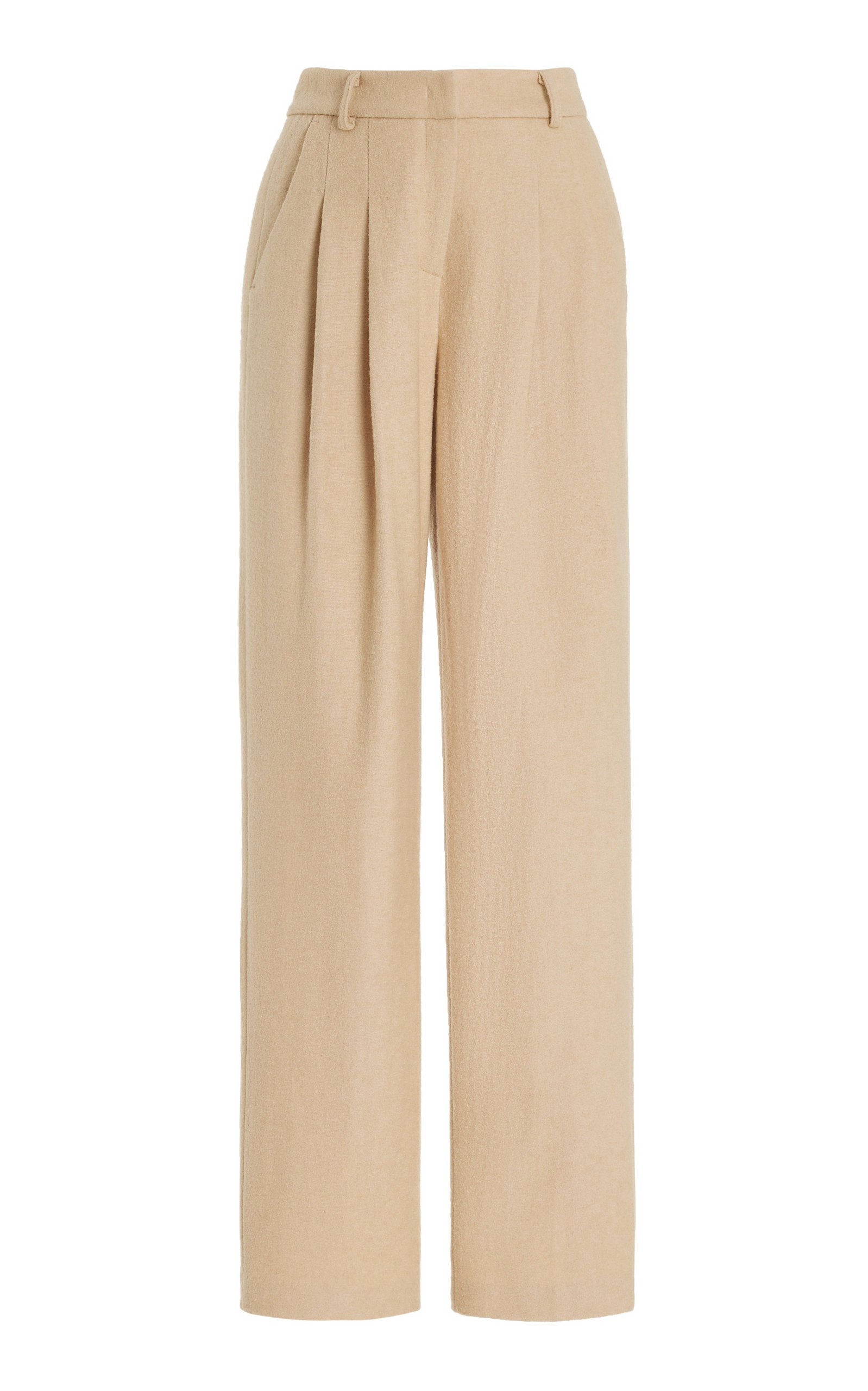 The Frankie Shop Layton Pleated Wool-blend Straight-leg Pants In ...
