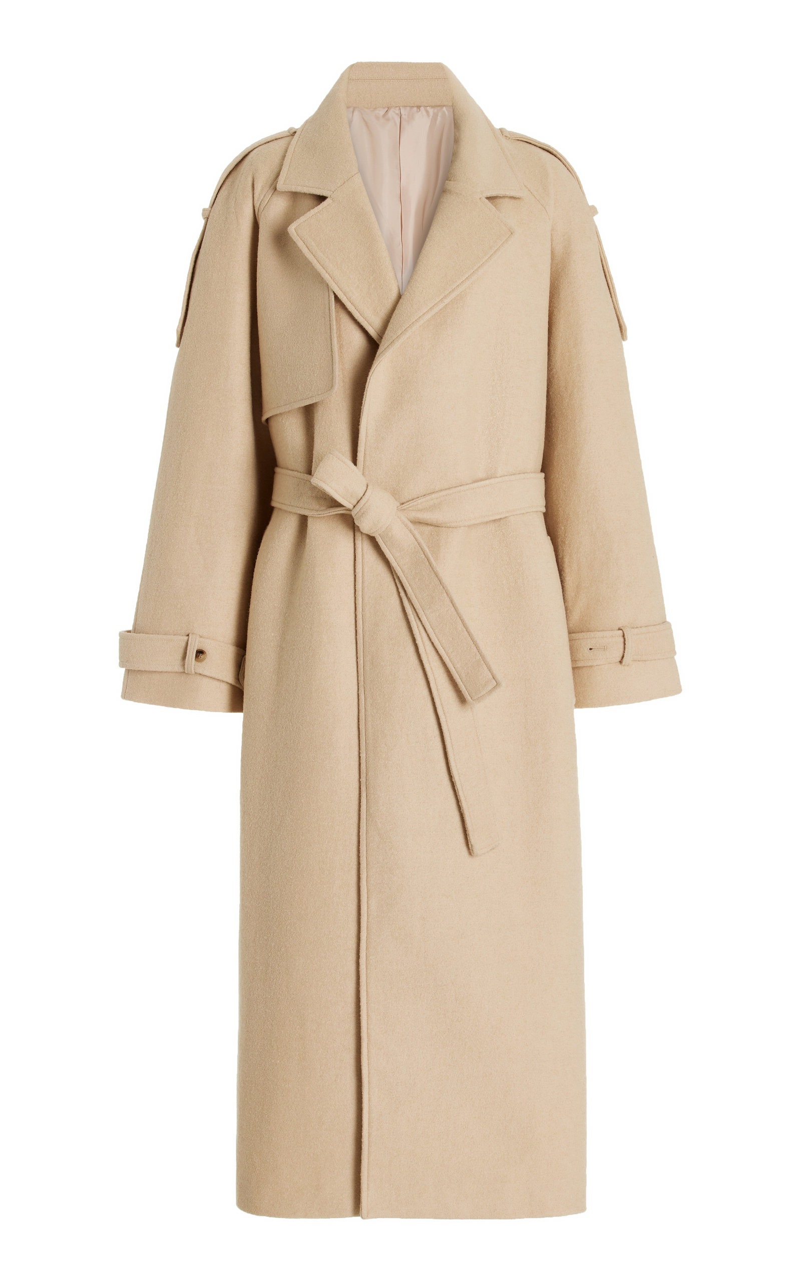 THE FRANKIE SHOP WOMEN'S SUZANNE BOILED WOOL-BLEND TRENCH COAT