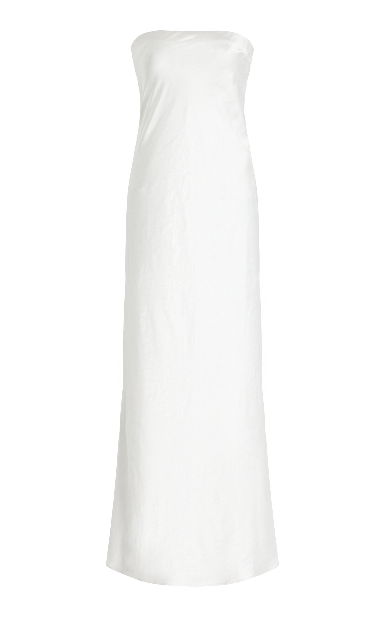 THIRD FORM SATIN TIE-BACK STRAPLESS MAXI DRESS