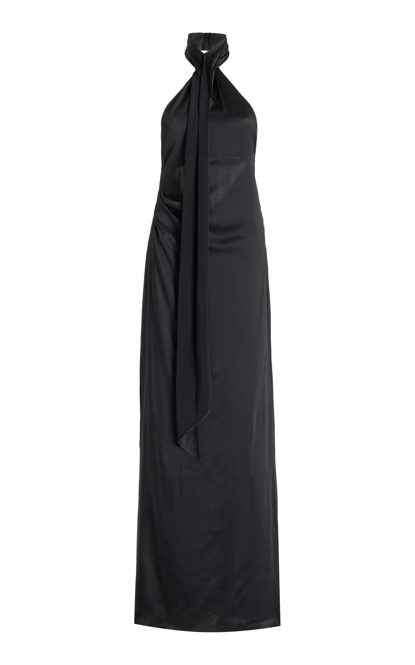 Simkhai Vittoria Draped Scarf Dress In Black