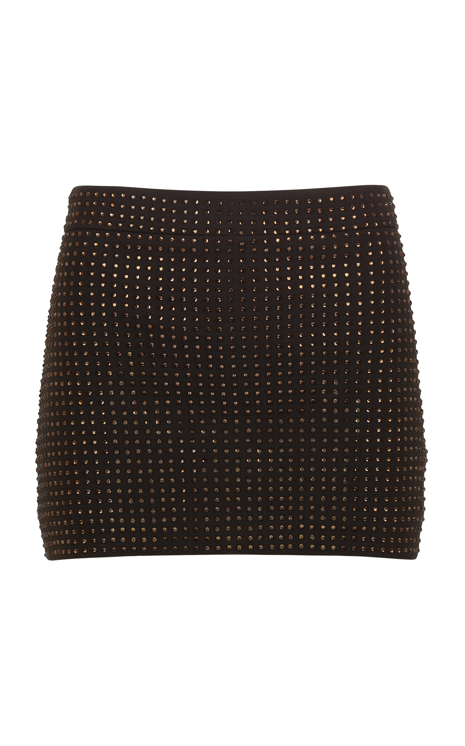 Aya Muse Women's Mela Crystal Studded Mini Skirt In Brown | ModeSens
