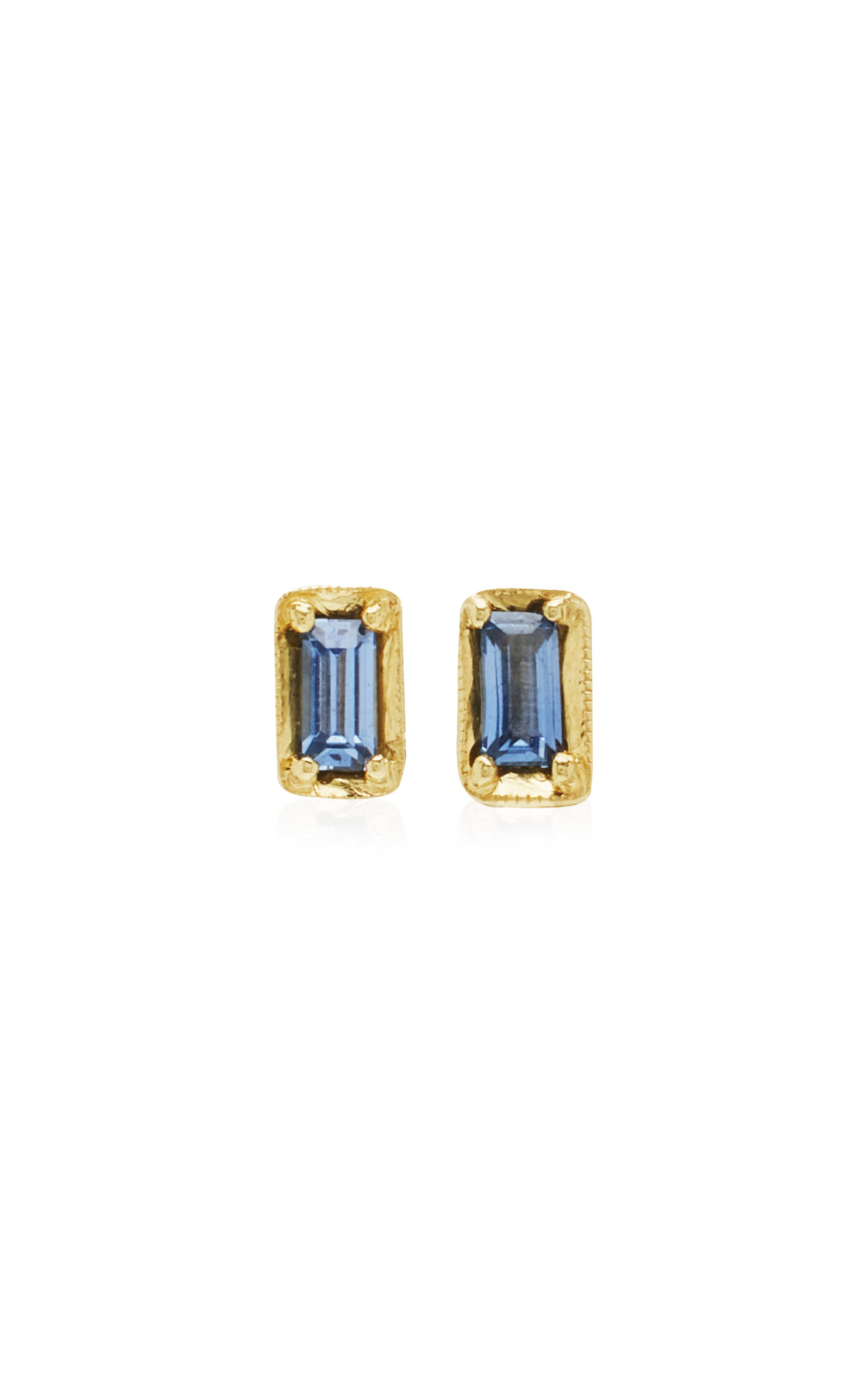 Leone 14K Yellow Gold Sapphire Earrings